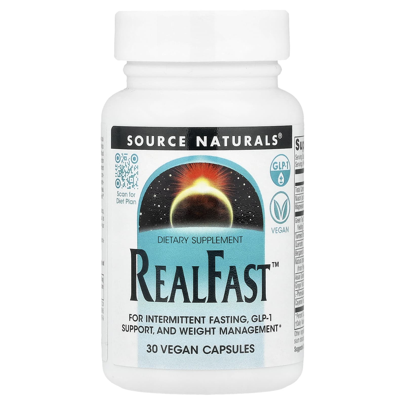 Source Naturals, RealFast™, 30 веганских капсул