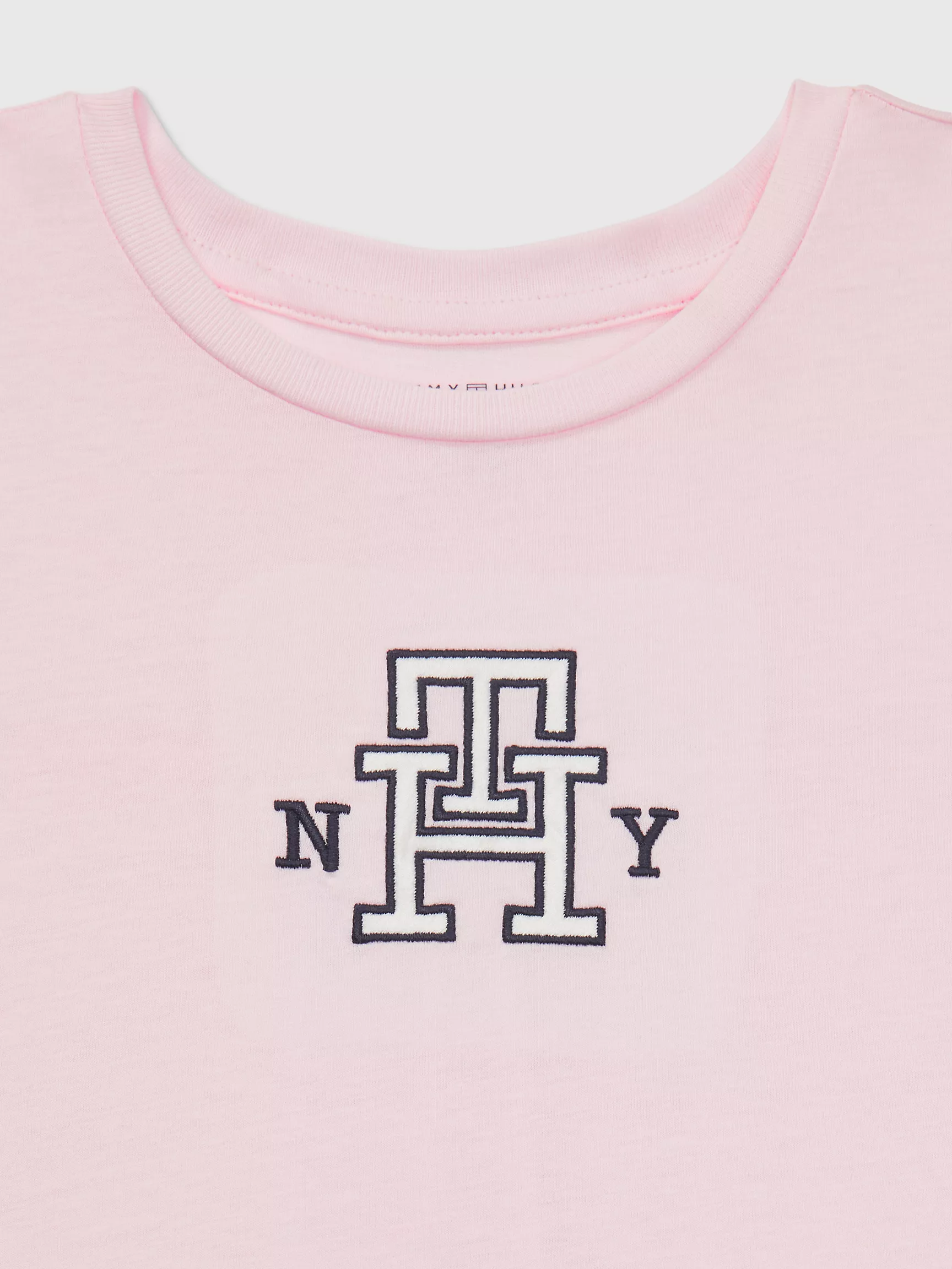 Футболка для девочек Tommy Hilfiger, Детская футболка из сатина с аппликацией логотипа