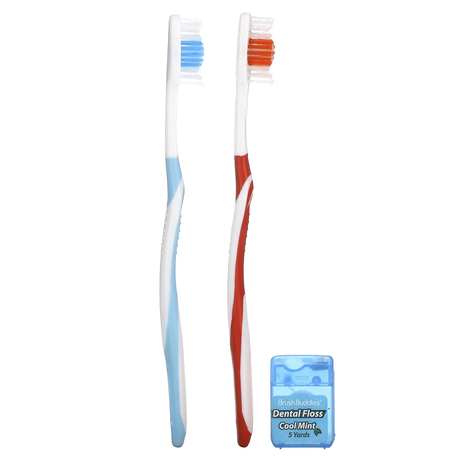Brush Buddies,  Забота с умом , набор зубных щеток, для взрослых, 2 шт