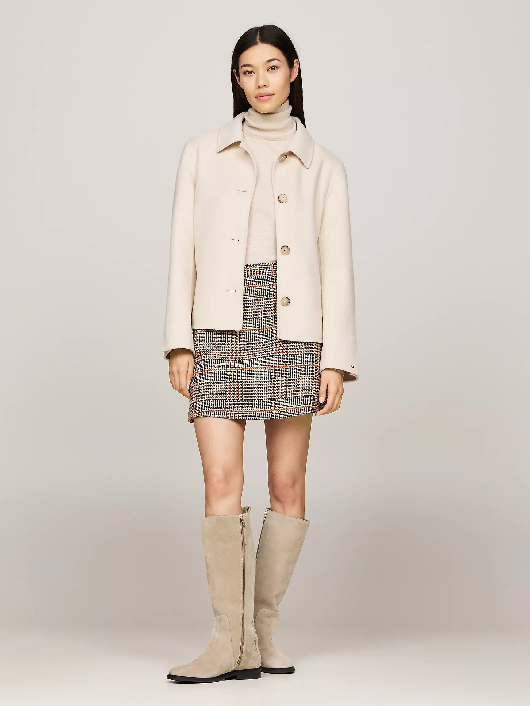 Женские ботинки Tommy Hilfiger, Замшевые высокие сапоги на молнии