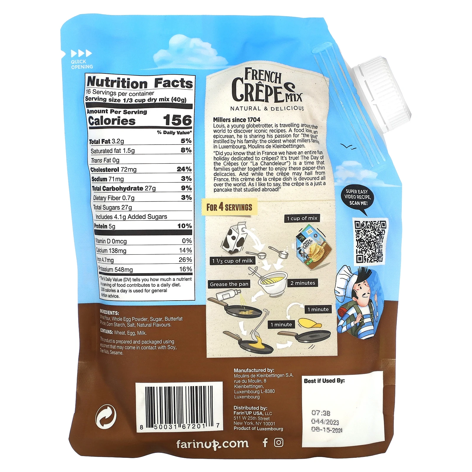 Farin' Up, Смесь французских крепов, 454 г (16 унций)