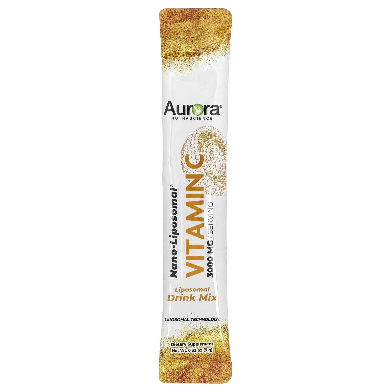 Aurora Nutrascience, Nano-Liposomal®, витамин C, 3000 мг, 30 пакетиков по 9 г (0,32 унции)