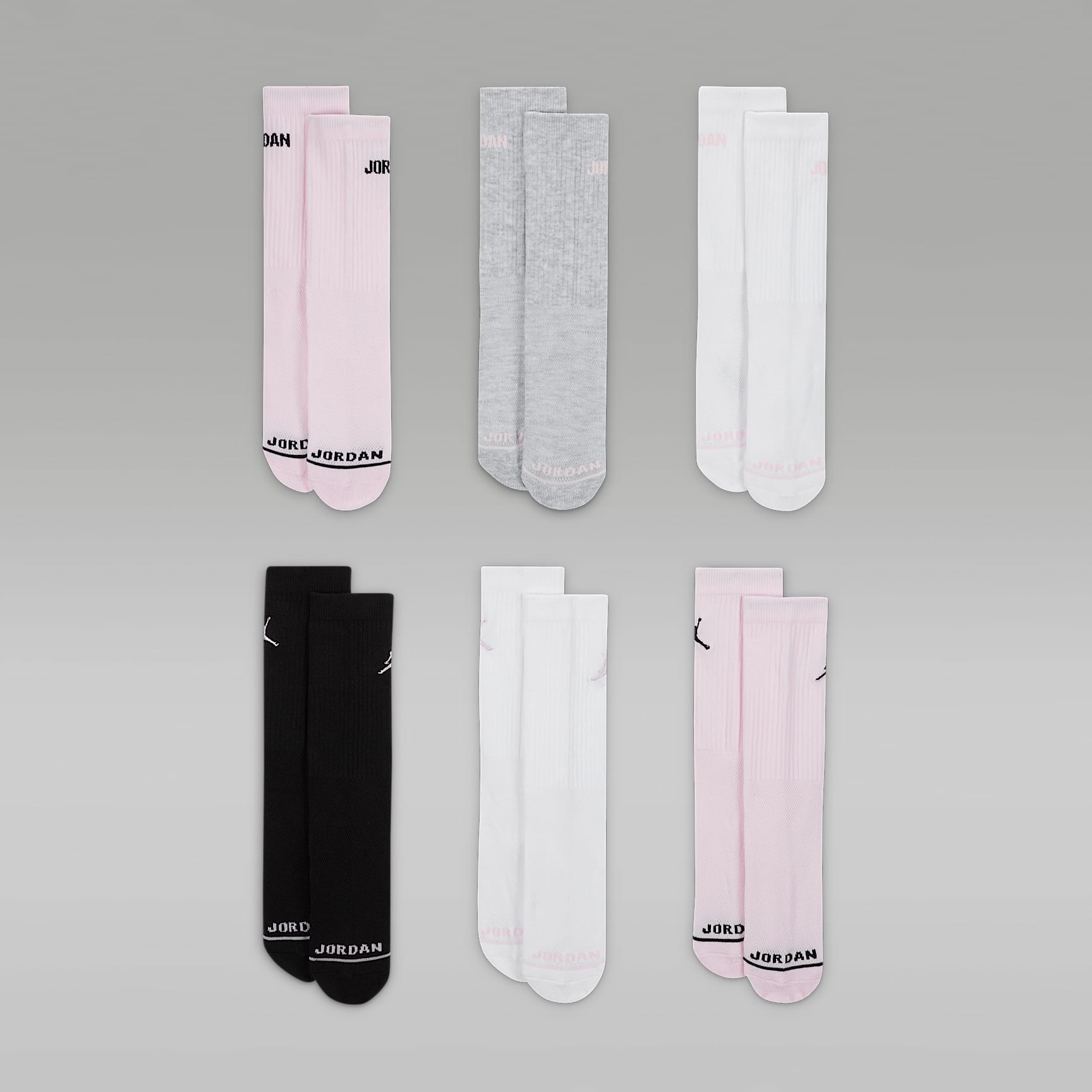 Jordan Big Kids' Legend Crew Socks (6 Pairs)