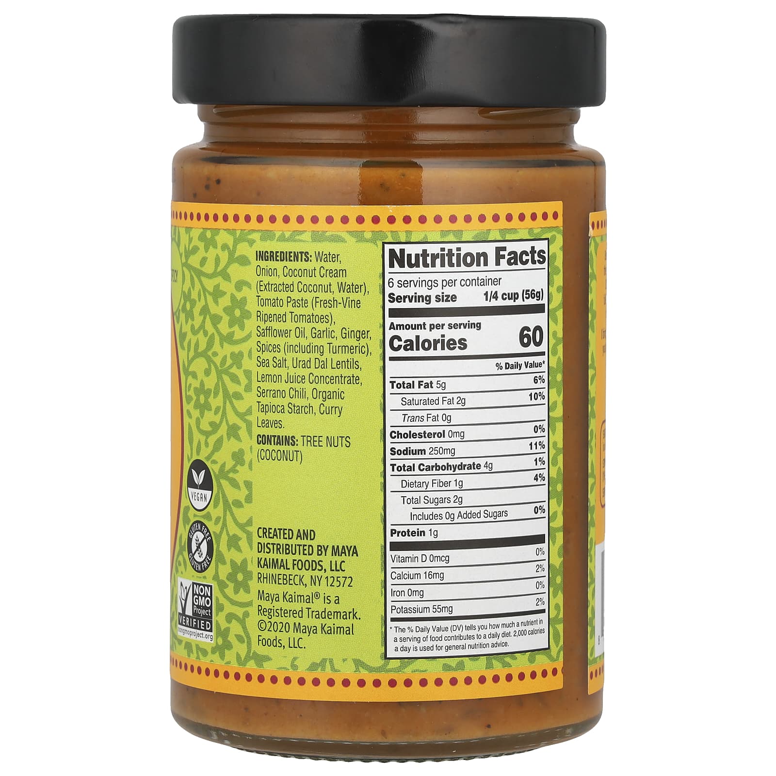 Maya Kaimal, Madras Curry, индийский соус на медленном огне, острый, 354 г (12,5 унции)