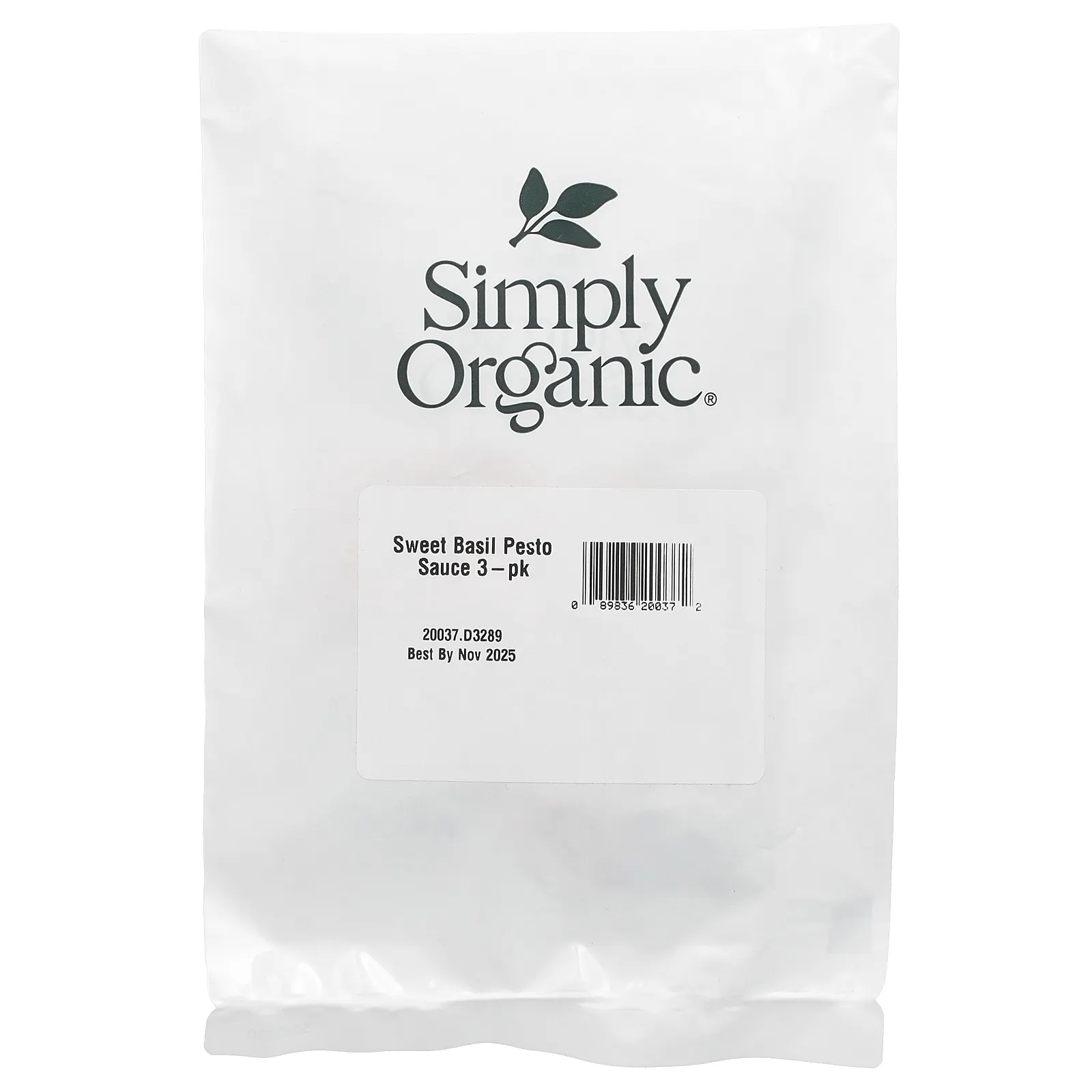 Simply Organic, песто из сладкого базилика, смесь соусов, 3 пакетика, 15 г (0,53 унции)