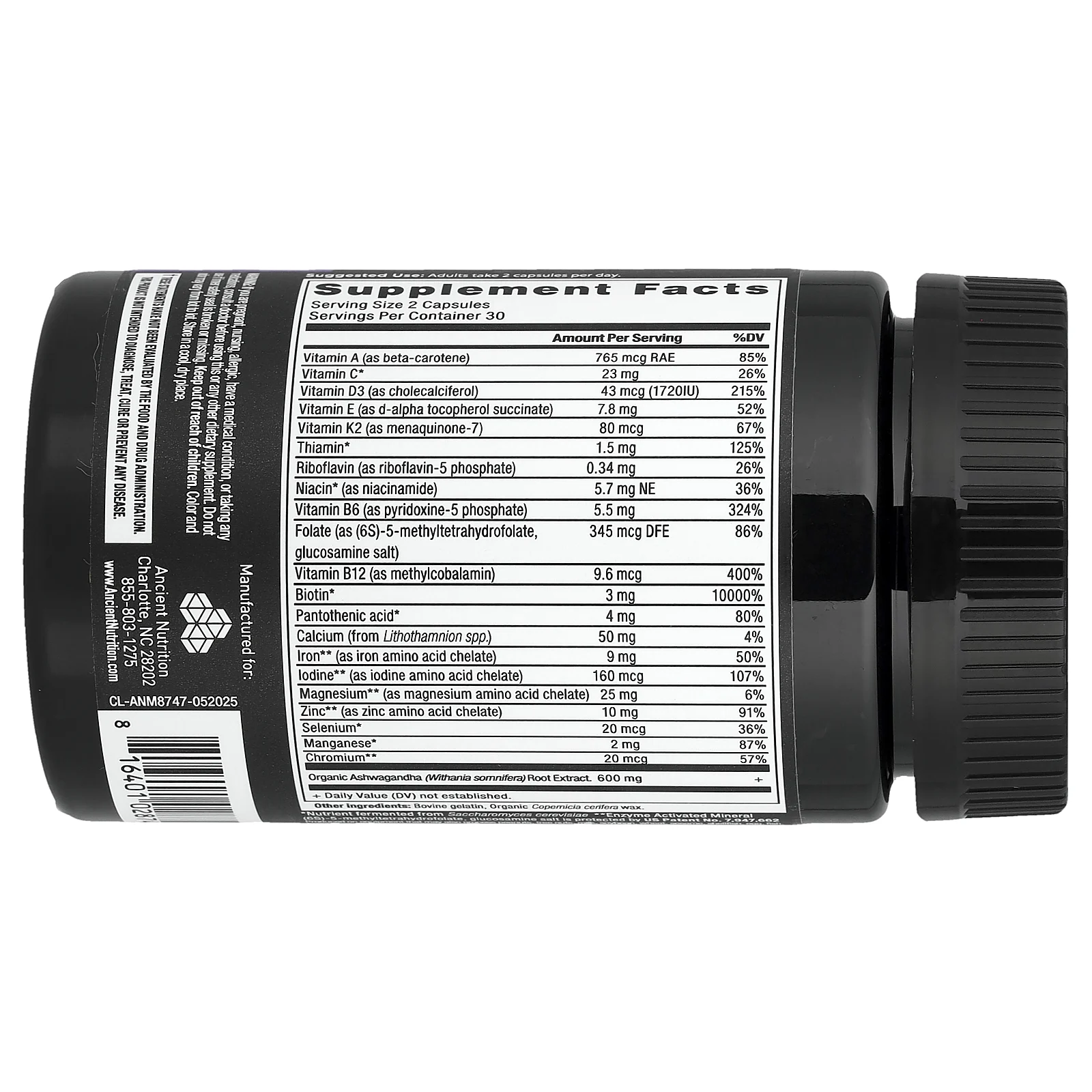 Ancient Nutrition, мультивитамины для женщин старше 50 лет, 60 капсул