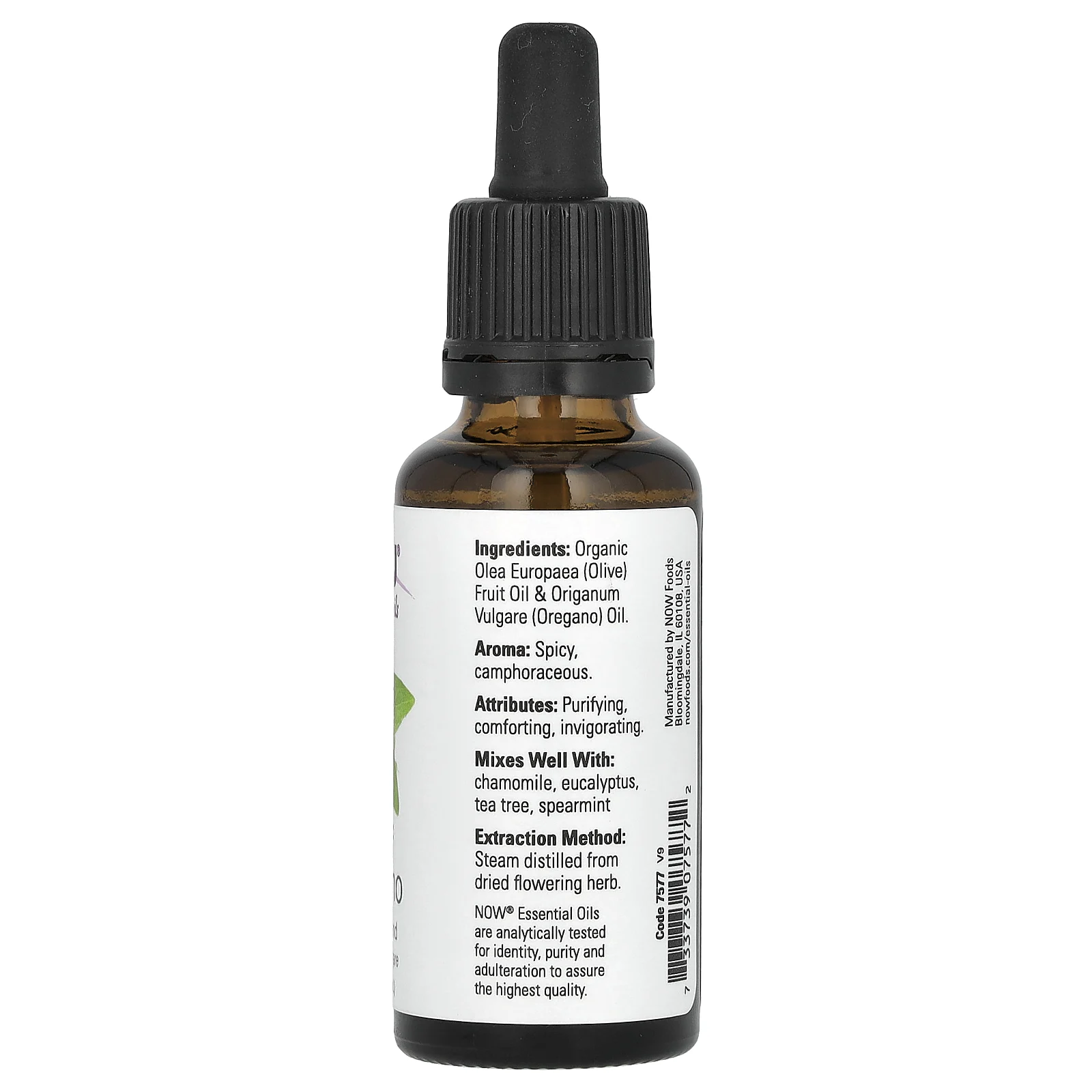 NOW Foods, эфирные масла, масло орегано, 30 мл (1 жидк. унция)