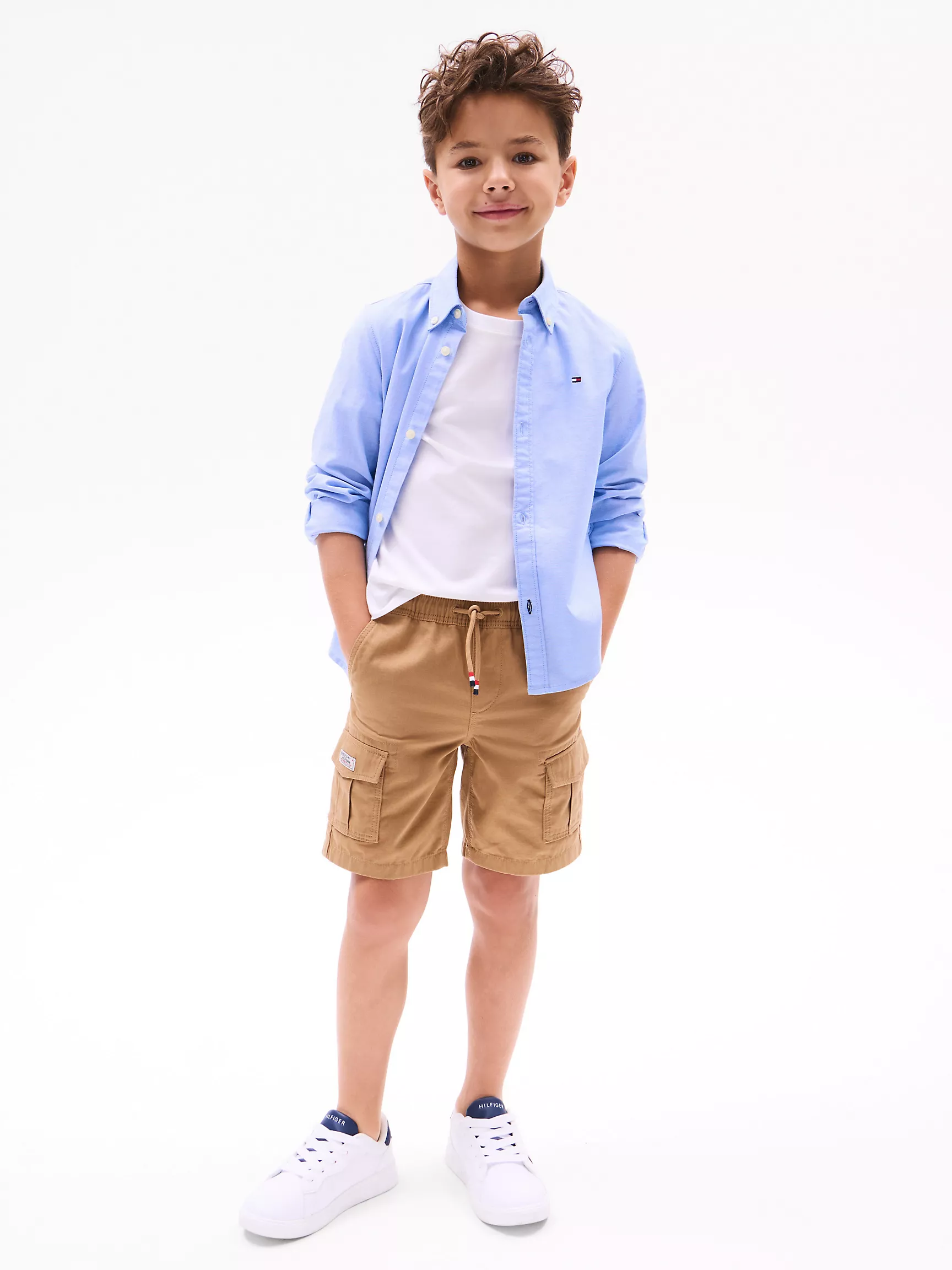 Короткие шорты для мальчиков Tommy Hilfiger, Детские карго-шорты с завязками