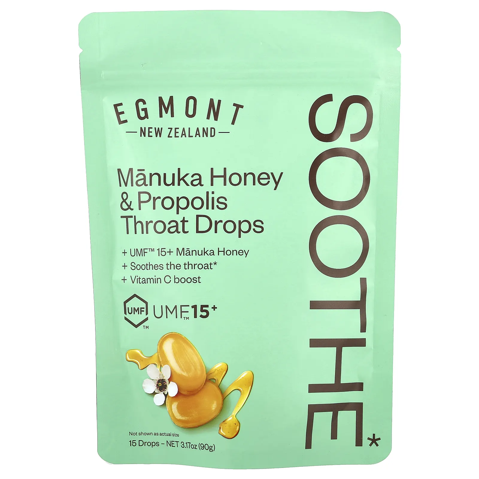 Egmont Honey, Мед манука и прополис в горле, 15 капель, 90 г (3,17 унции)