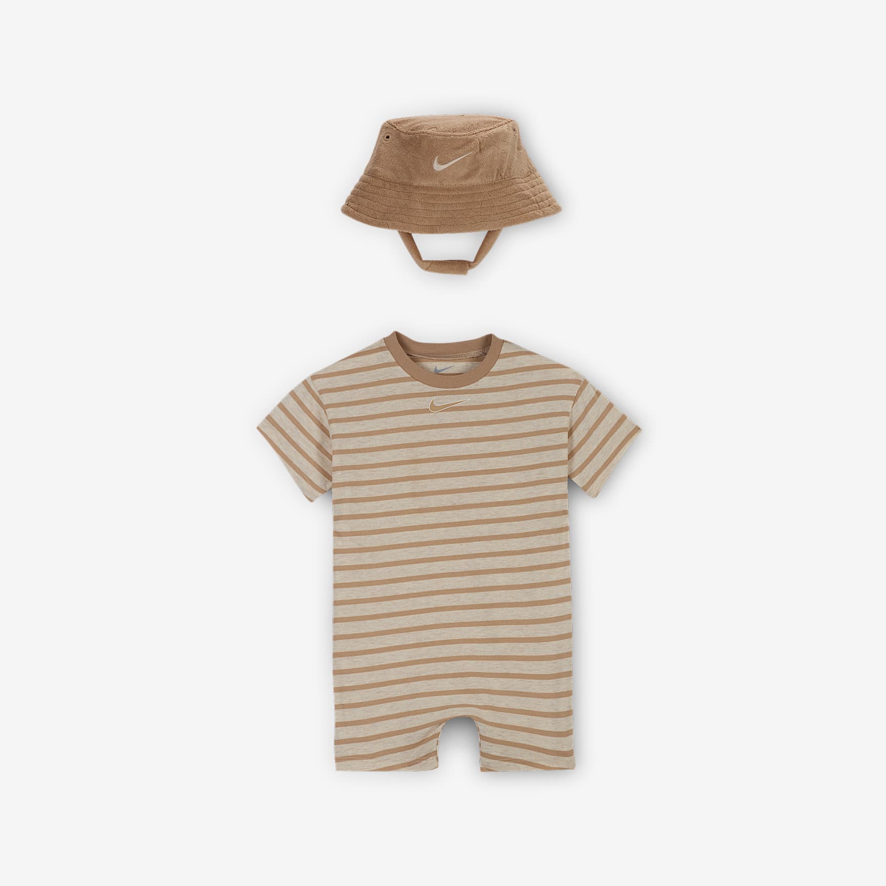Nike Baby (12-24M) Short Sleeve Romper with Bucket Hat