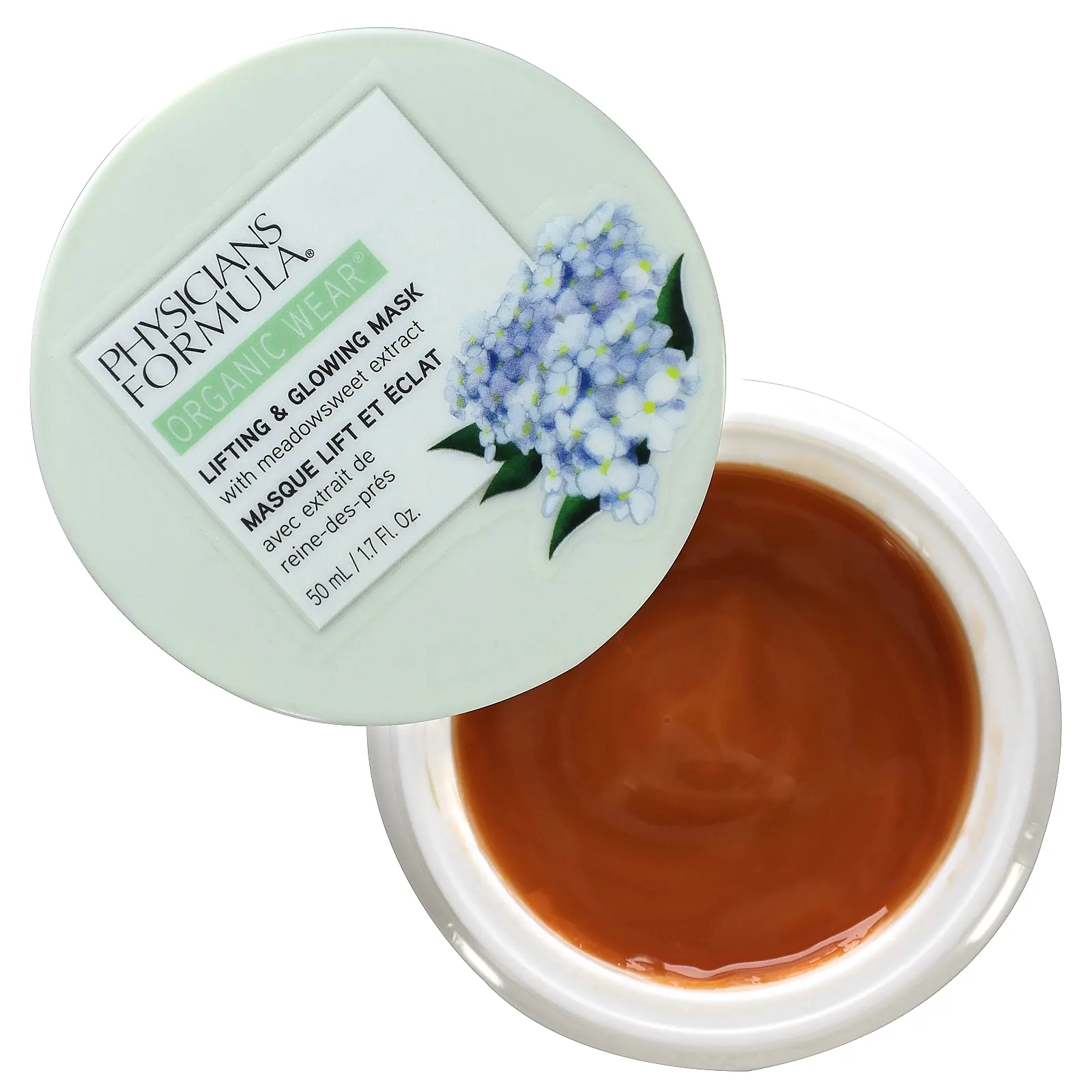 Physicians Formula, Organic Wear, подтягивающая и сияющая маска для лица, без отдушек, 50 мл (1,7 жидк. унции)