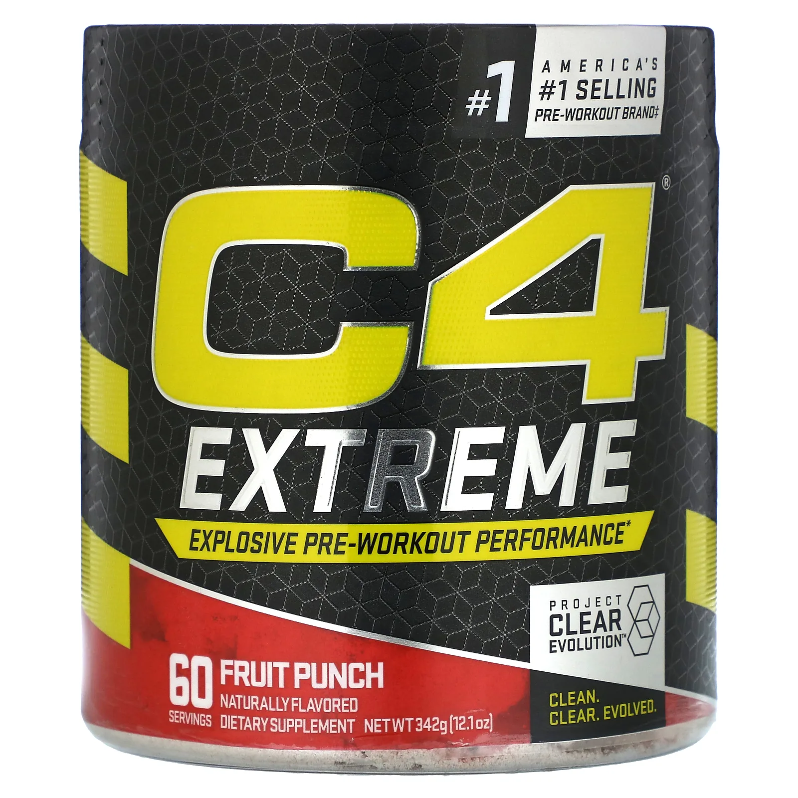 Cellucor, C4 Extreme, предтренировочный комплекс для повышения эффективности, со вкусом фруктового пунша, 342 г (12,1 унции)