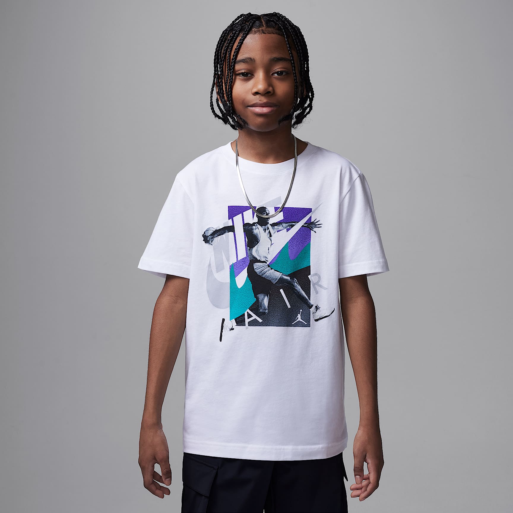 Jordan Big Kids' Air Jordan 5 Grape Escape T-Shirt