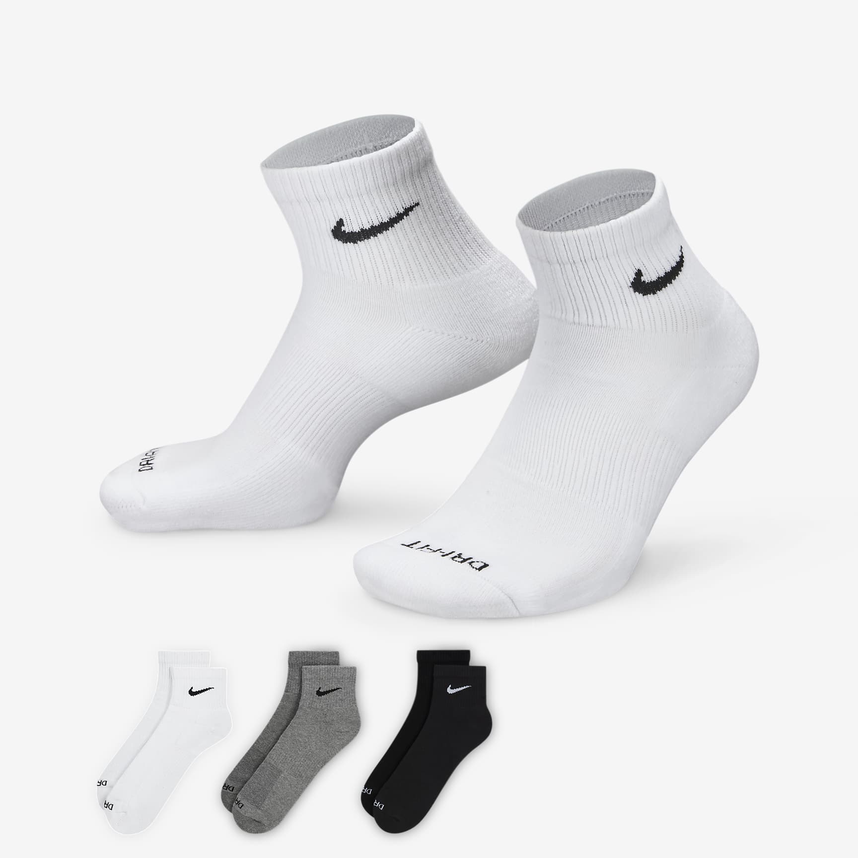 Nike Everyday Plus Cushioned Training Ankle Socks (3 Pairs)