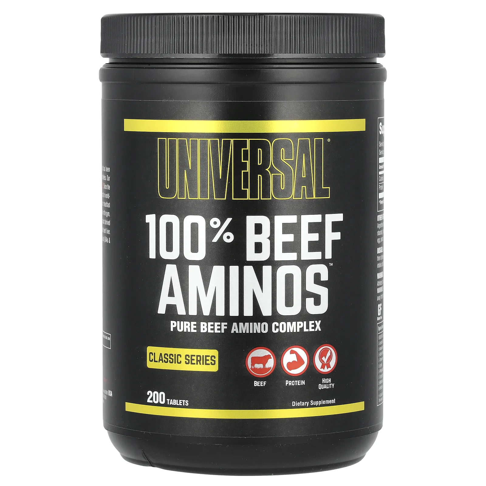 Universal U, Classic Series, 100% Beef Aminos, аминокислоты из говядины, 200 таблеток