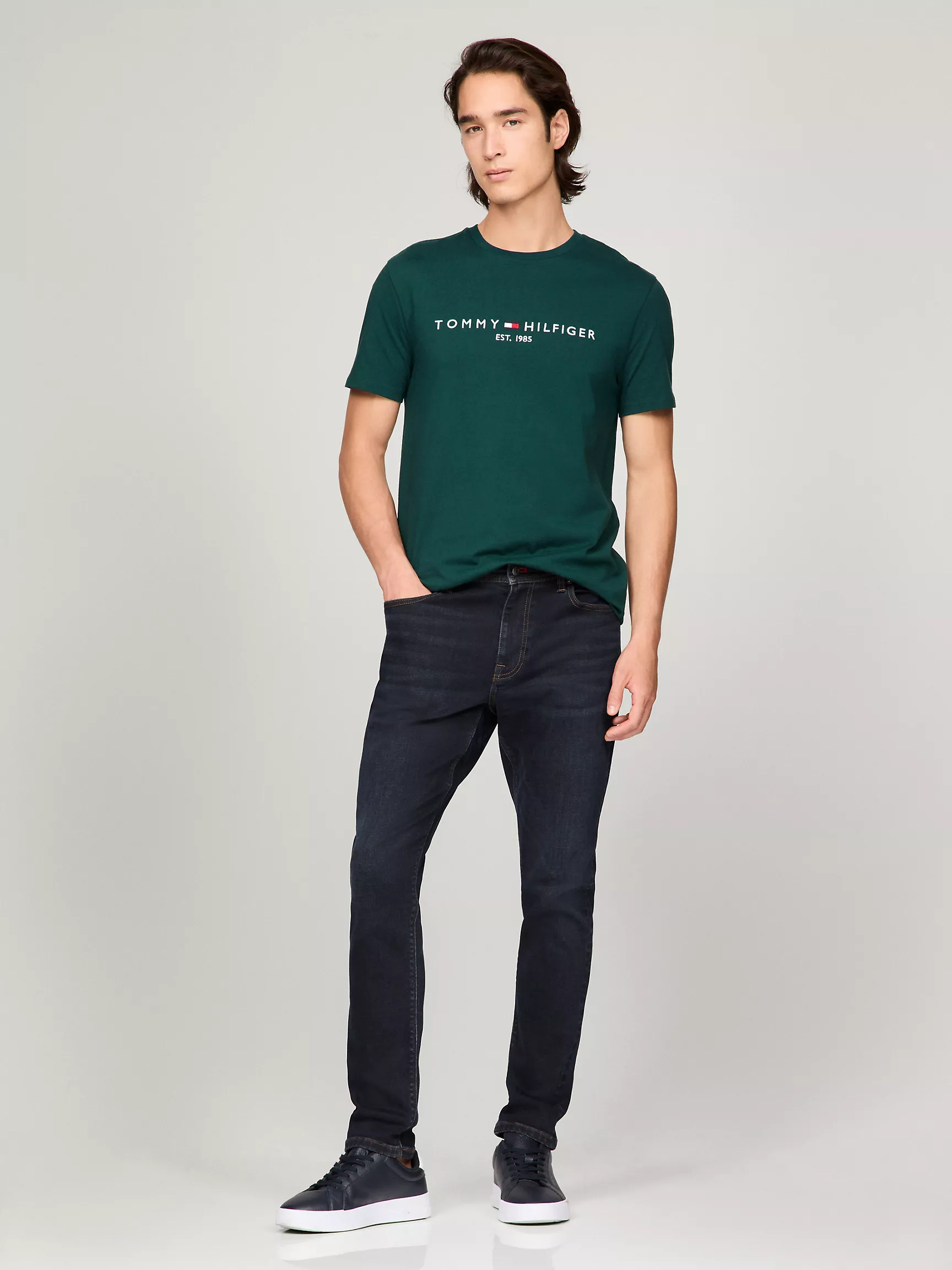 Мужская футболка Tommy Hilfiger, Футболка с вышитым логотипом Tommy