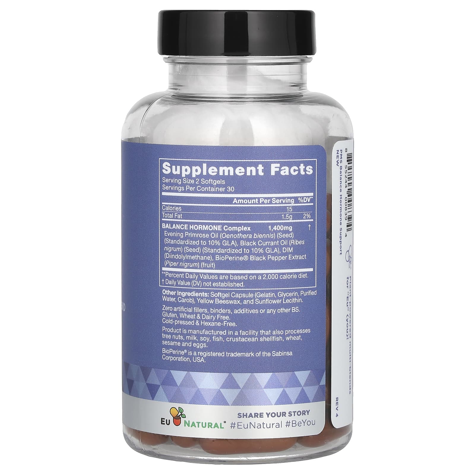 Eu Natural, Balance, примула вечерняя, 60 мягких таблеток