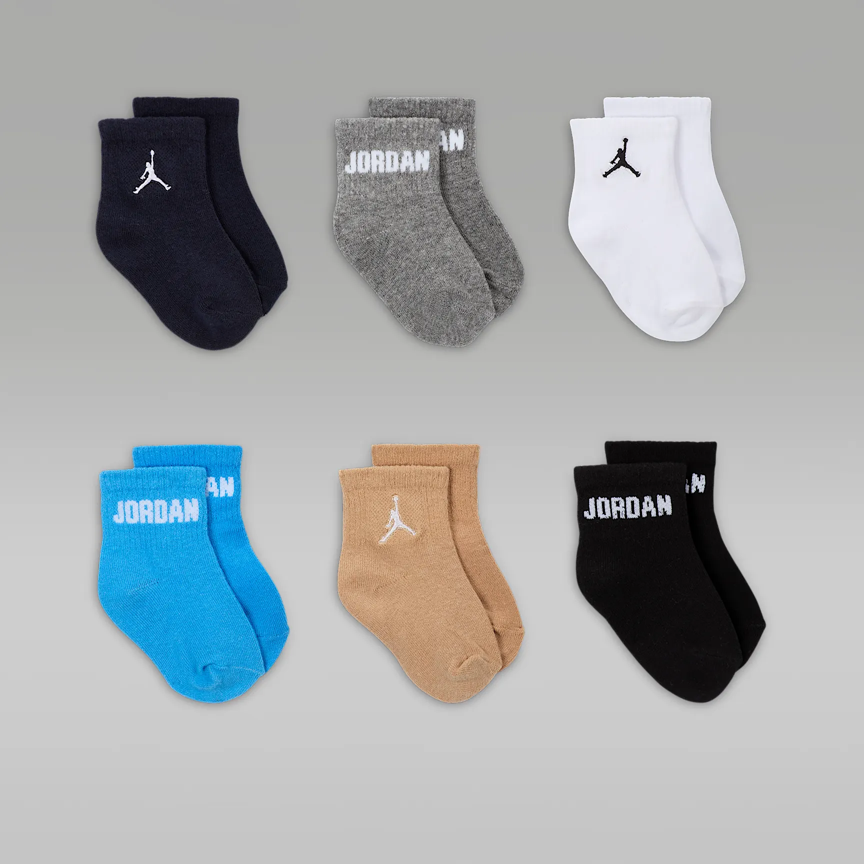 Jordan Everyday Essentials Baby /Toddler Ankle Socks (6 Pairs)