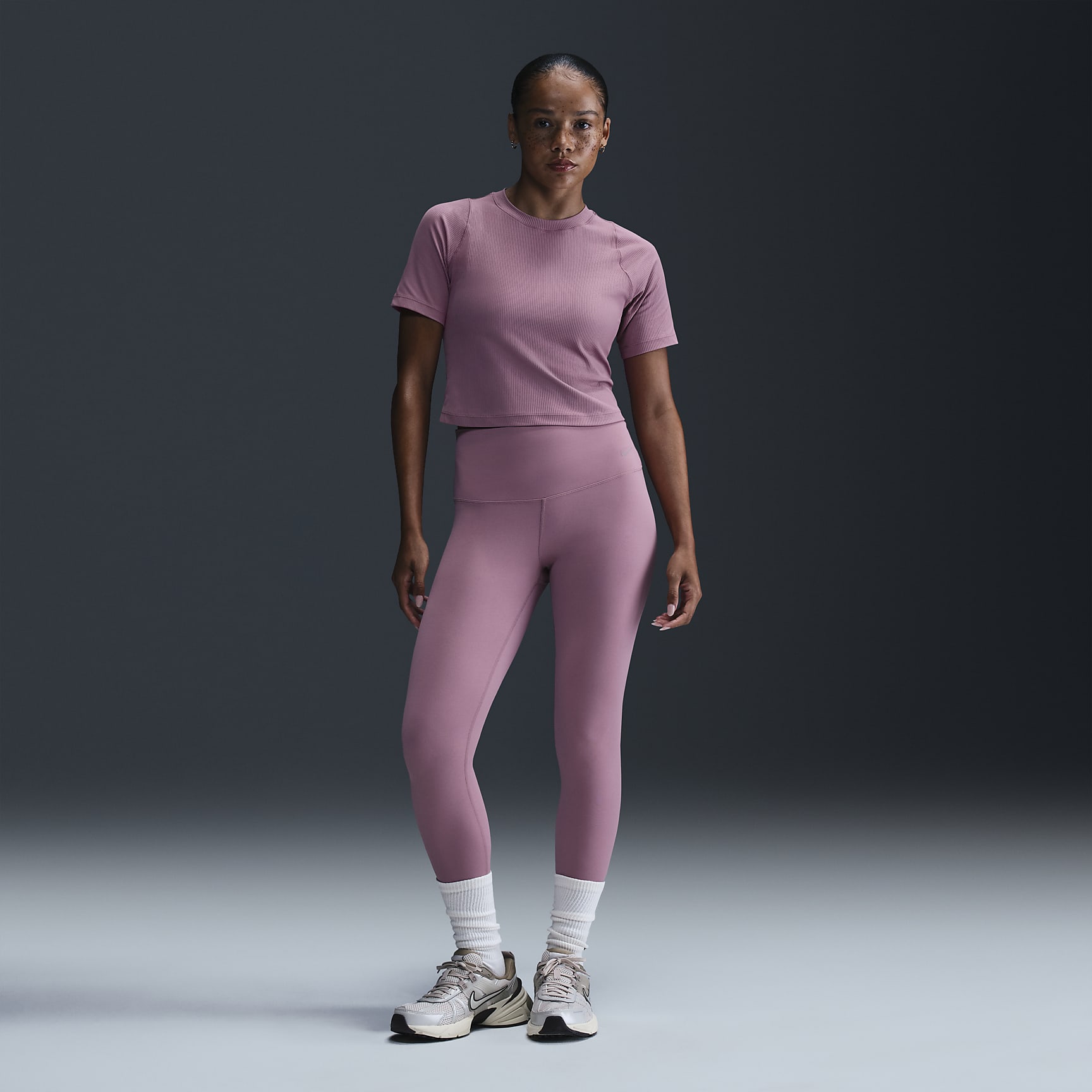 Nike Zenvy Rib Women's Dri-FIT Short-Sleeve Top