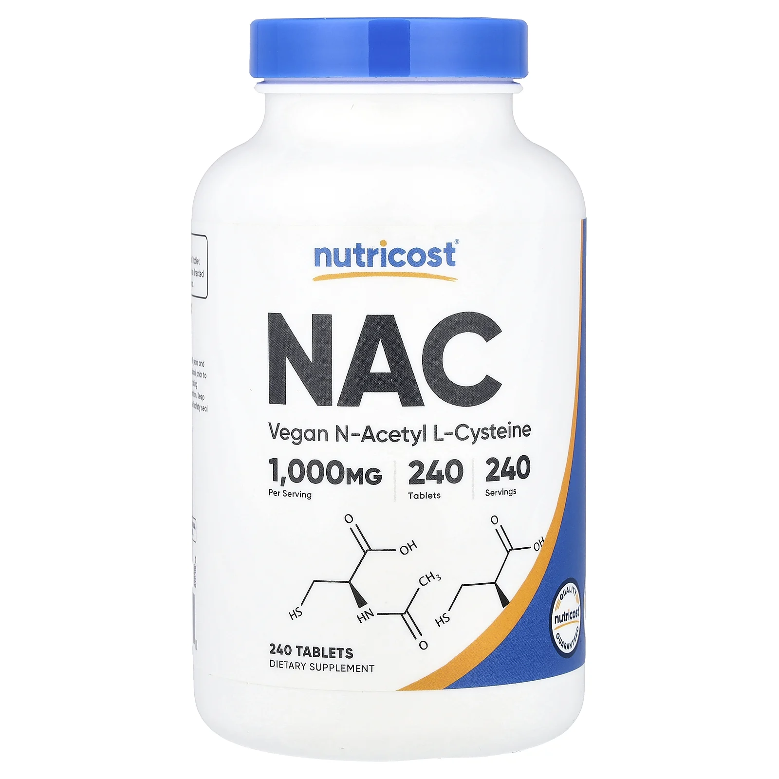 Nutricost, NAC, 1000 мг, 240 таблеток