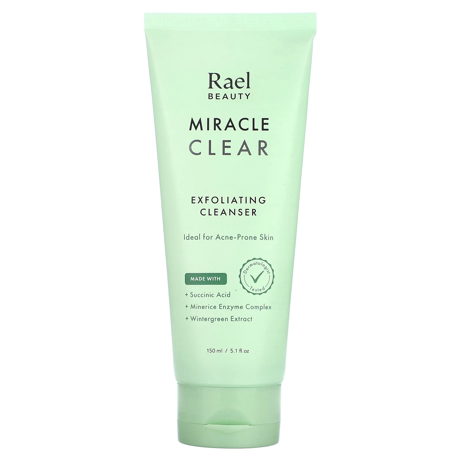 Rael, Beauty, Miracle Clear, отшелушивающее очищающее средство, 150 мл (5,1 жидк. Унции)
