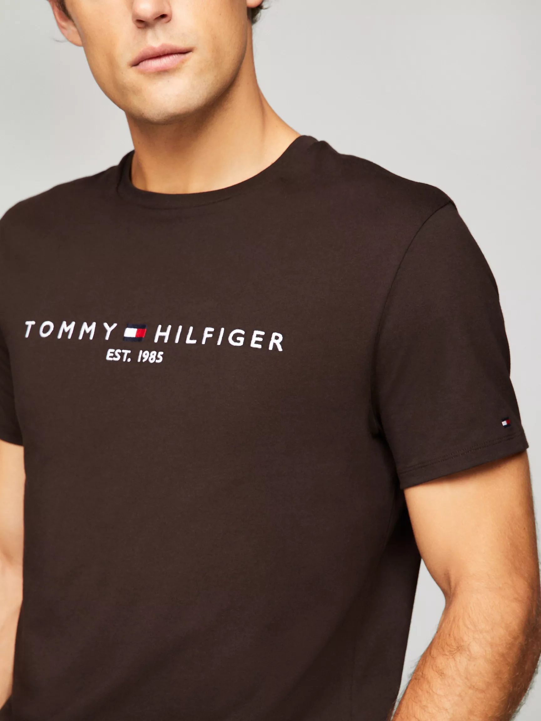 Мужская футболка Tommy Hilfiger, Футболка с вышитым логотипом Tommy