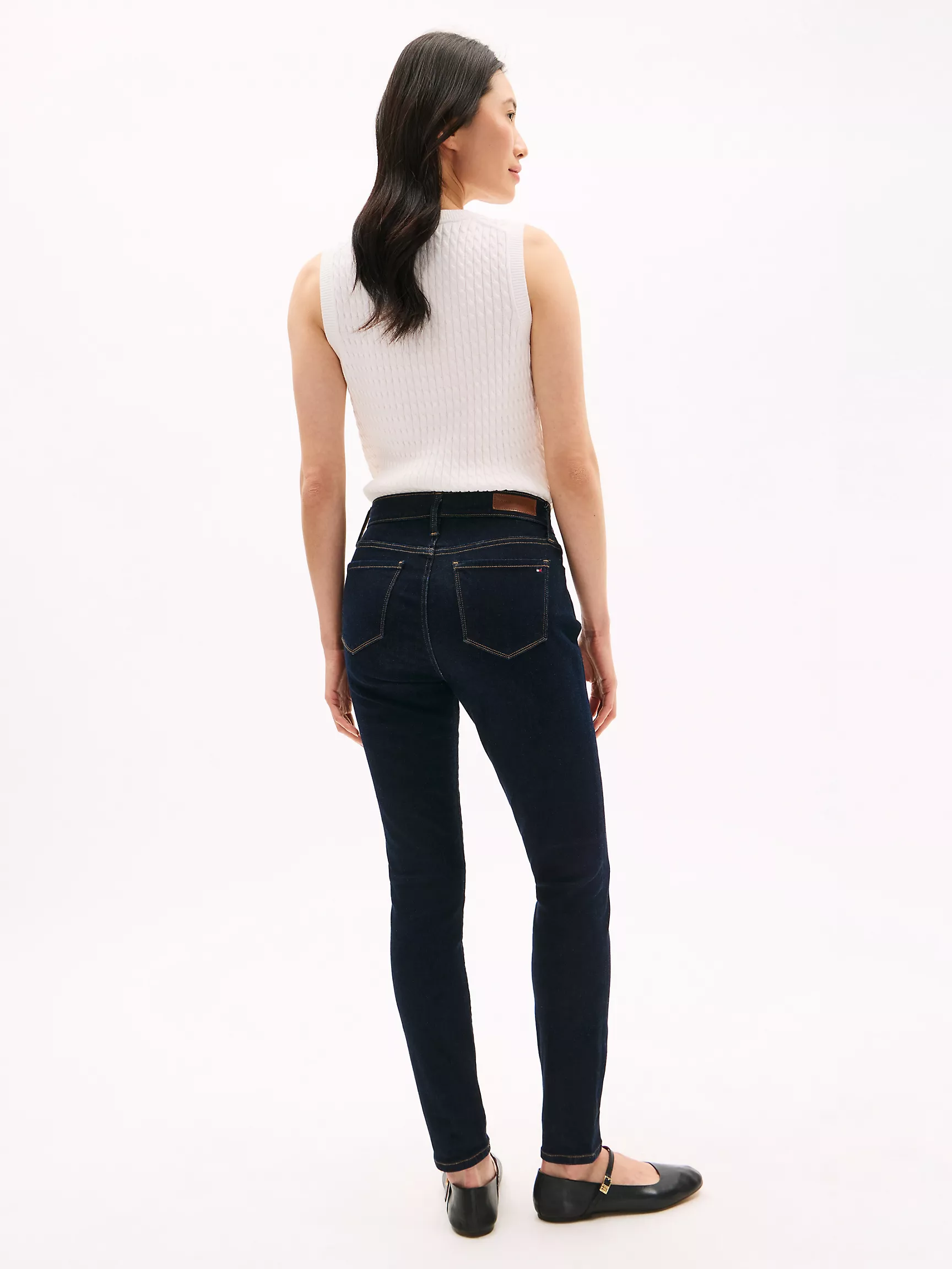 Женские джинсы Tommy Hilfiger, Эластичные джинсы суперскинни средней посадки