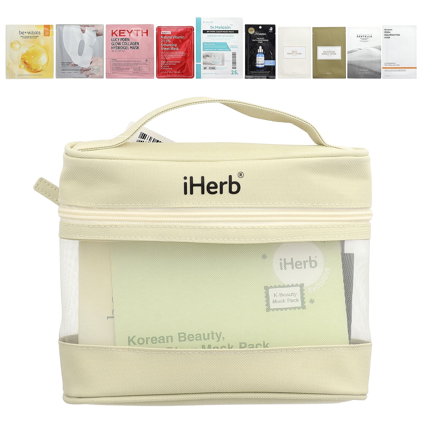 iHerb Exclusive, iHerb, эксклюзивная корейская маска для лица, ежедневный набор масок для сияния кожи, 11 шт.