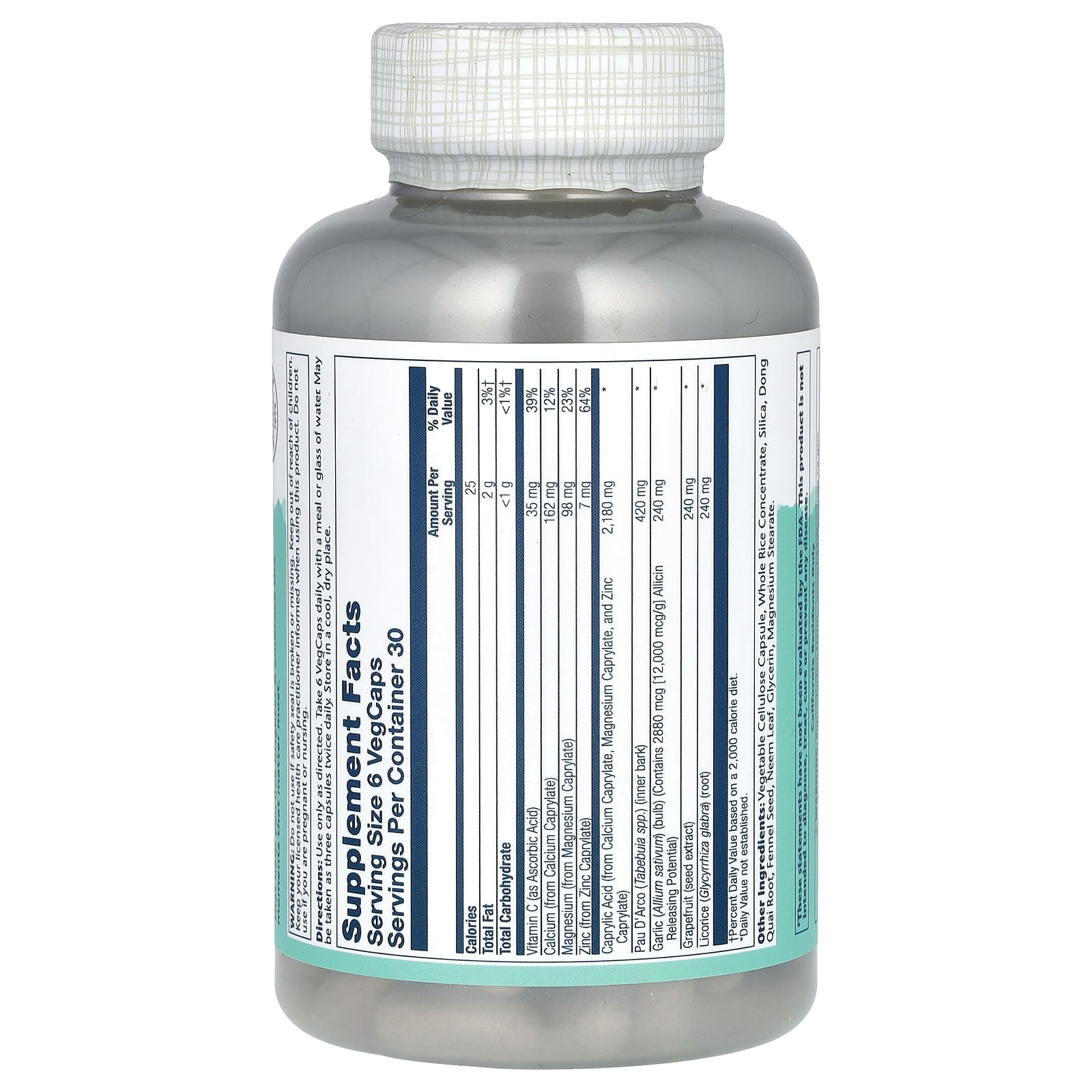 Solaray, Yeast-Cleanse, 180 растительных капсул