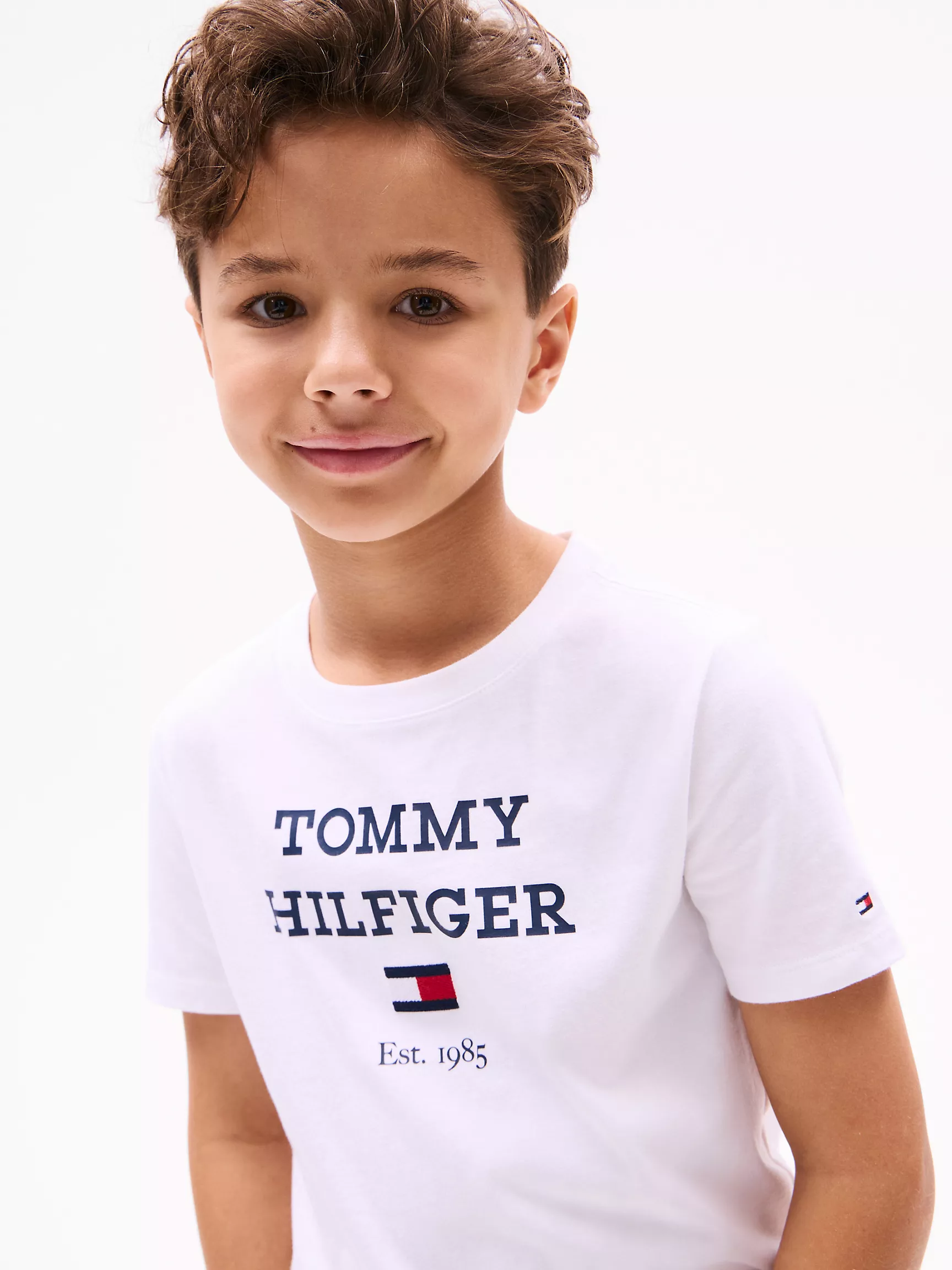 Футболка Tommy Hilfiger для мальчиков, Детская футболка с логотипом Hilfiger