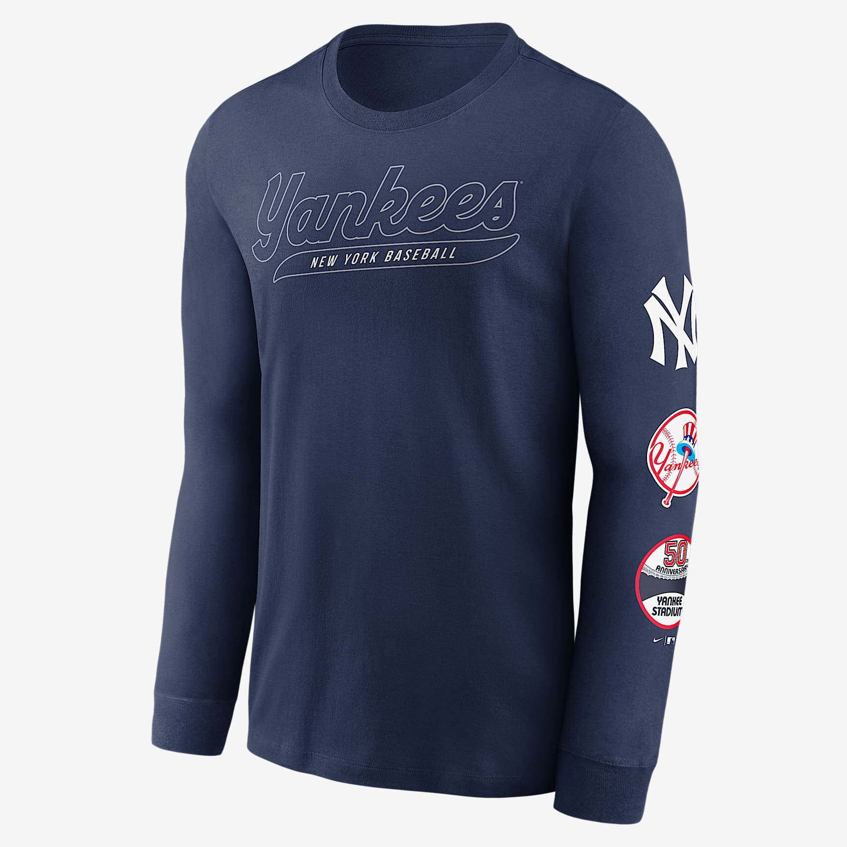 New York Yankees Cooperstown Knockout Men's Nike MLB Long-Sleeve T-Shirt