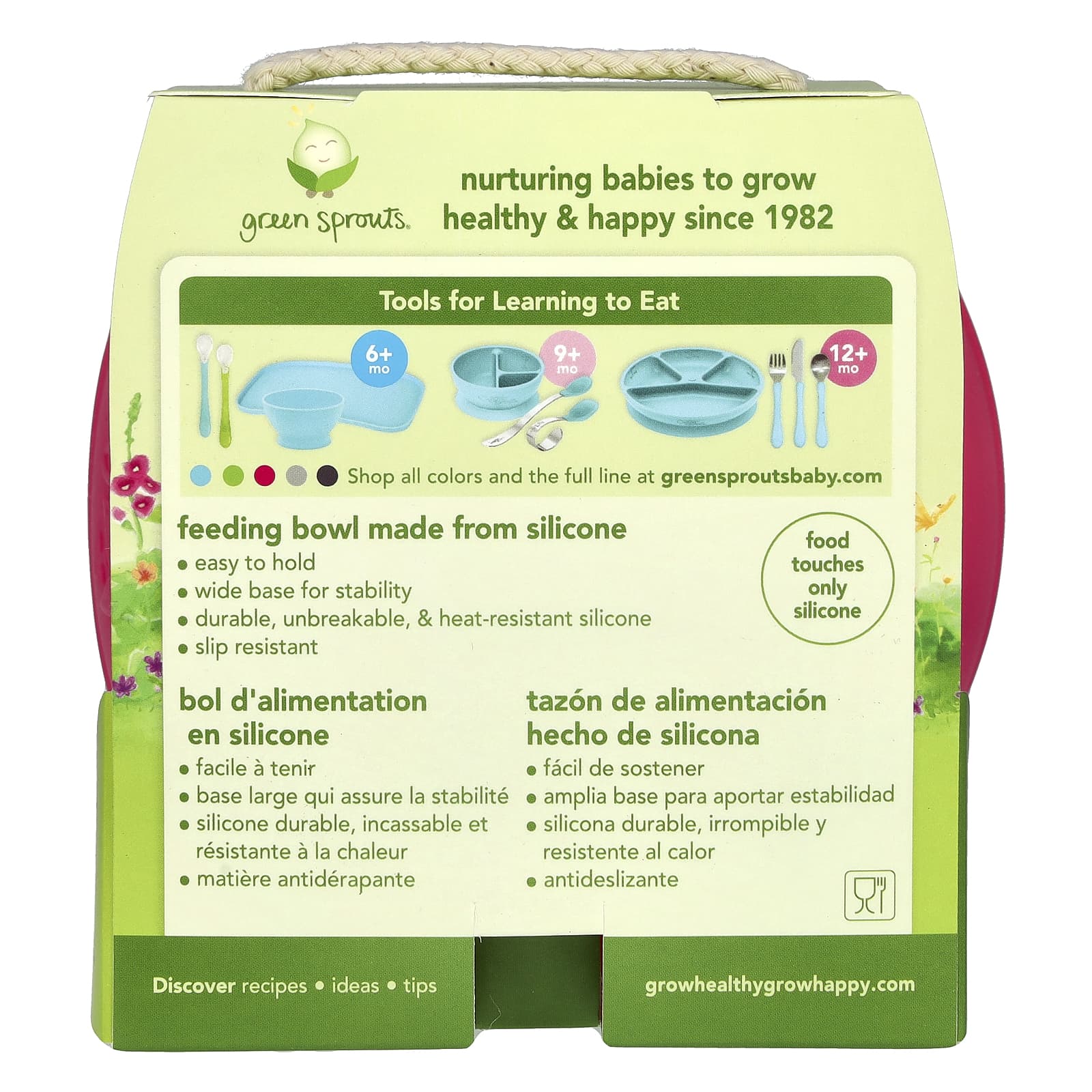 Green Sprouts, Кормушка, для детей от 6 месяцев, розовая, 1 миска