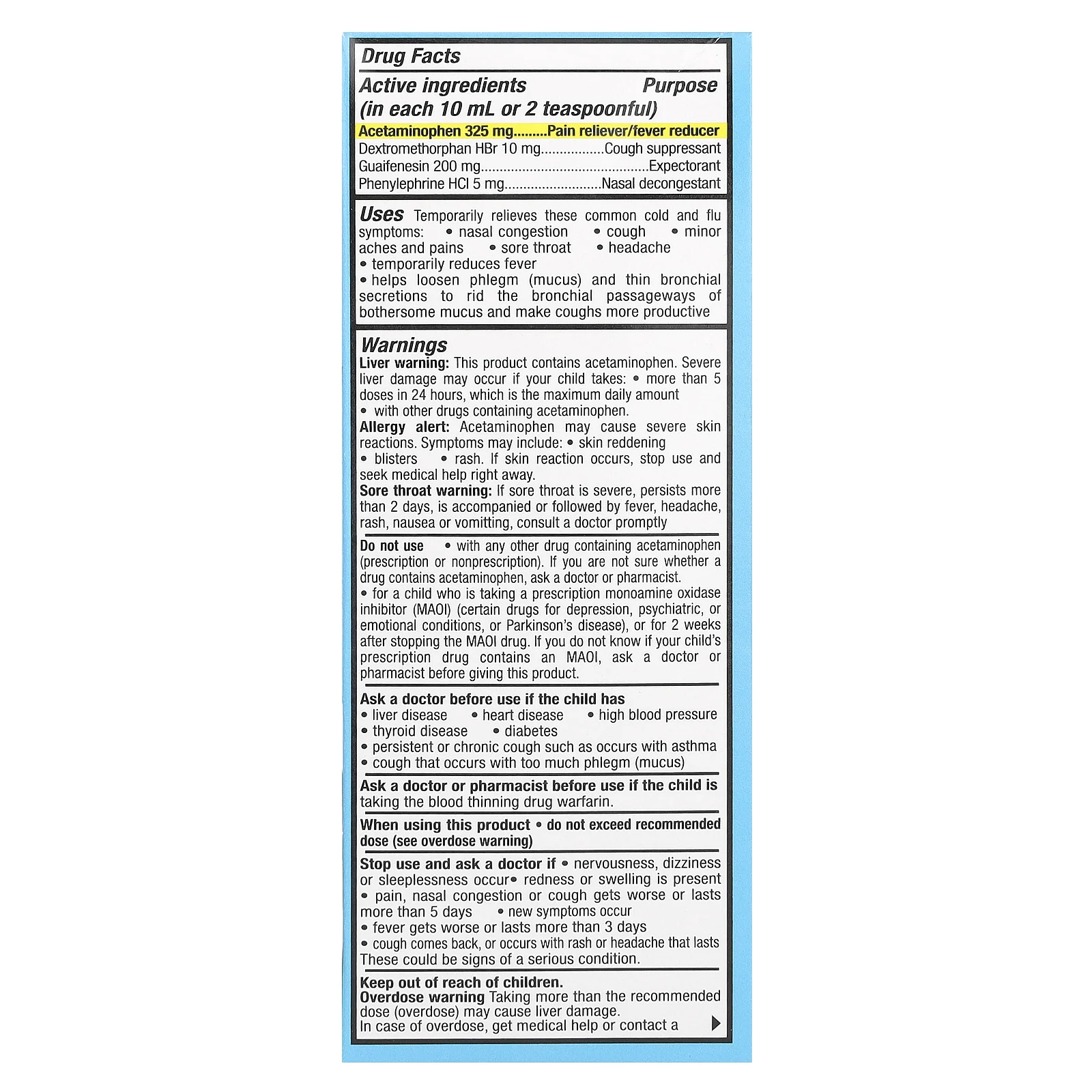 Tukol, Children's, средство от простуды и гриппа, для детей 6–11 лет, с ягодным вкусом, 118 мл (4 жидк. унции)