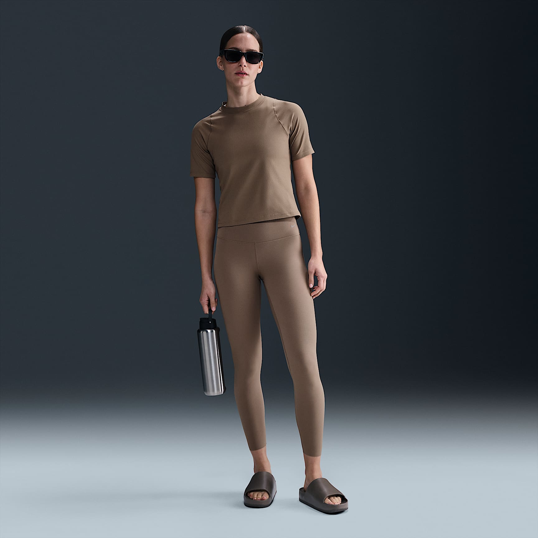 Nike Zenvy Rib Women's Dri-FIT Short-Sleeve Top