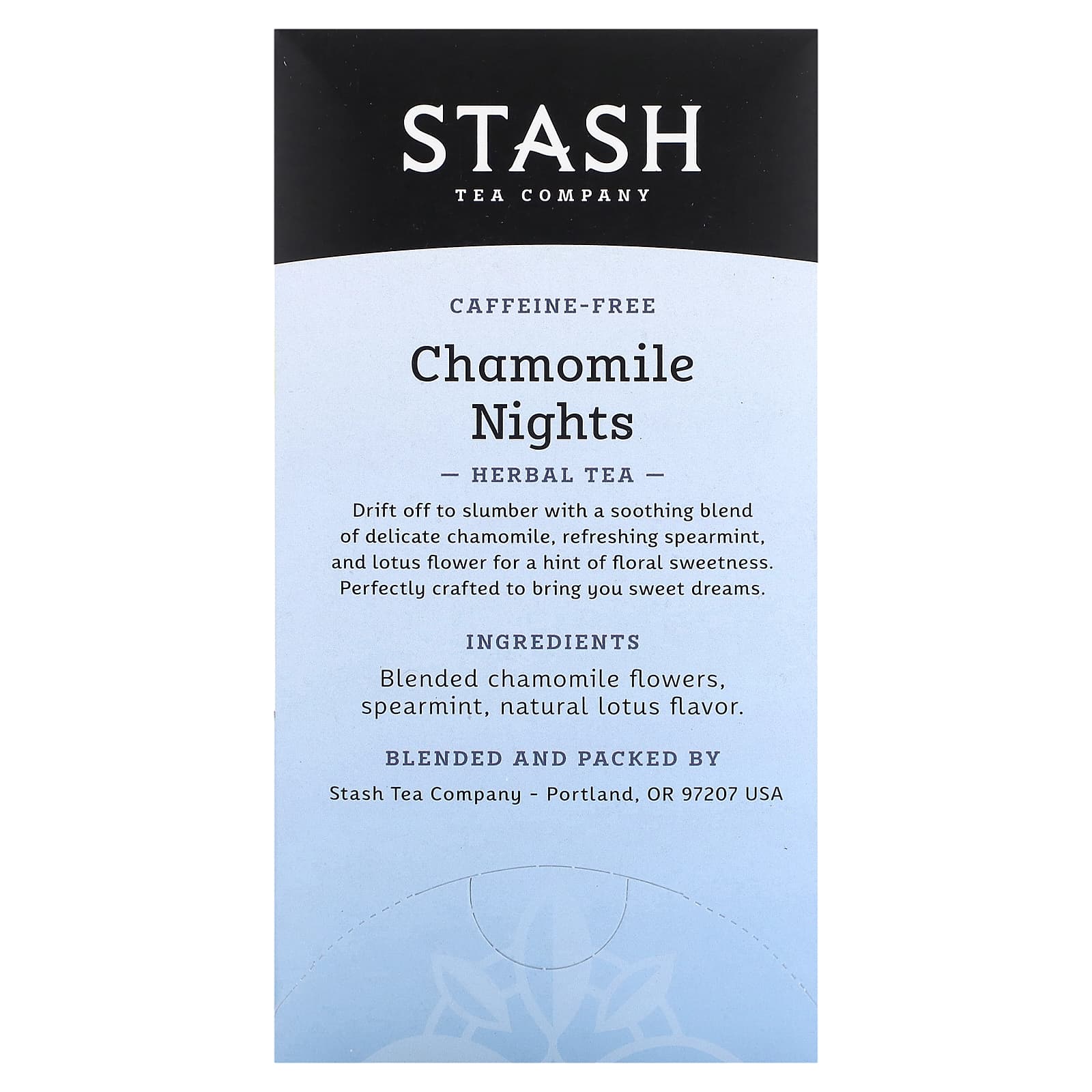 Stash Tea, Herbal Tea, Chamomile Nights, без кофеина, 20 чайных пакетиков, 18 г (0,6 унции)