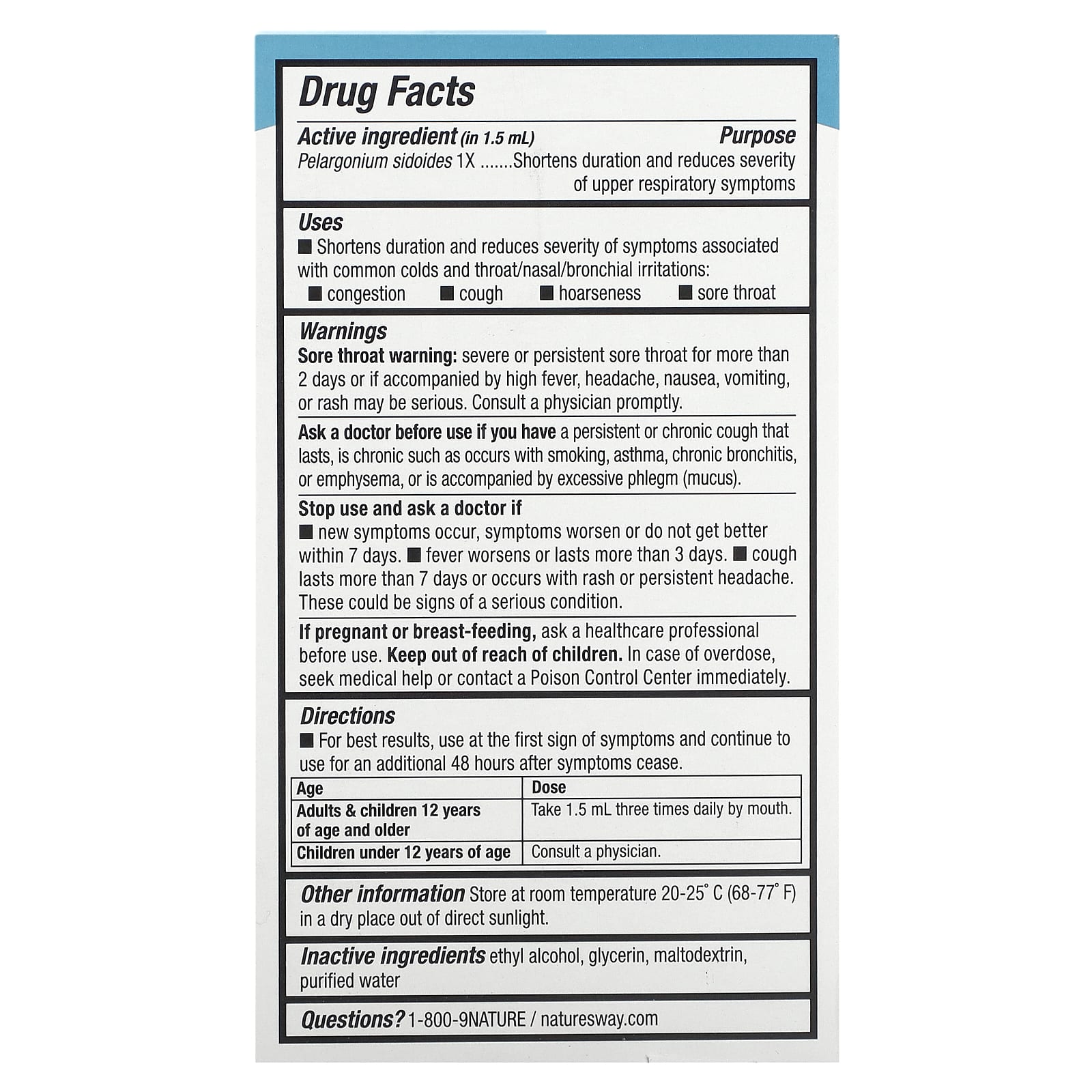 Nature's Way, Umcka, ColdCare, оригинальные капли, 30 мл (1 жидк. Унция)