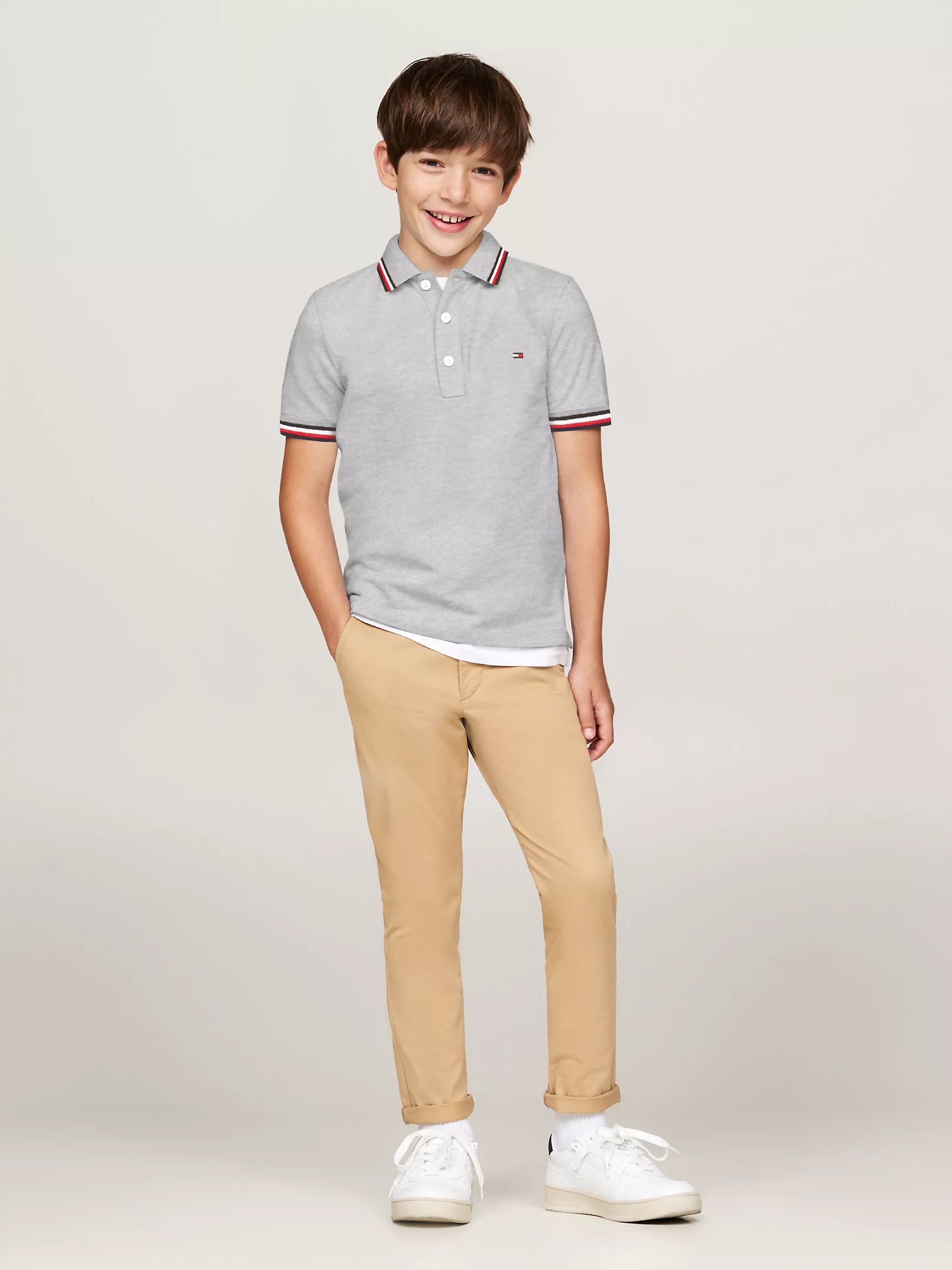 Рубашка-поло для мальчиков Tommy Hilfiger, Детское поло с коротким рукавом и влагоотводящей технологией Tommy