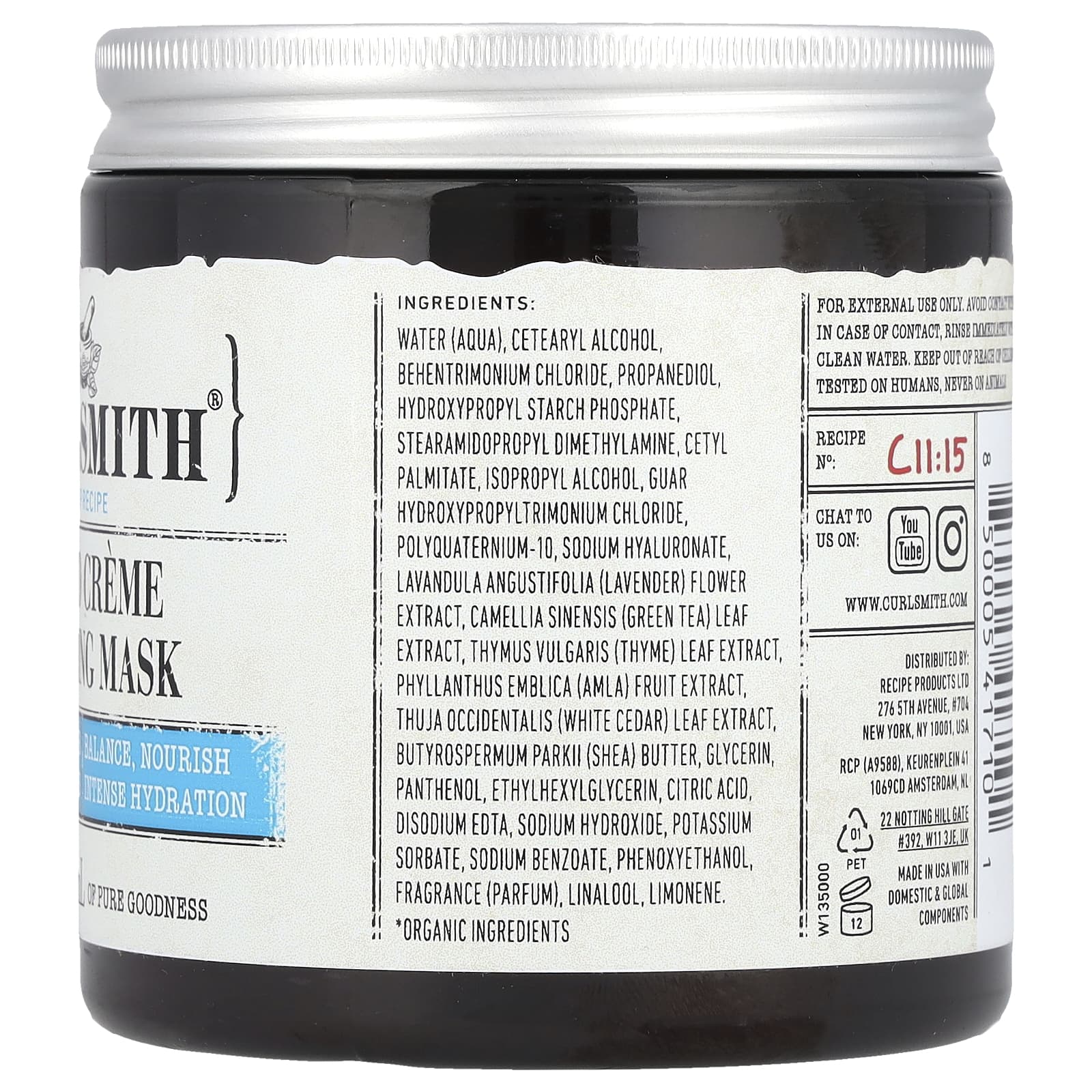 Curlsmith, Успокаивающая гидрокремовая маска, 237 мл (8 жидк. Унций)