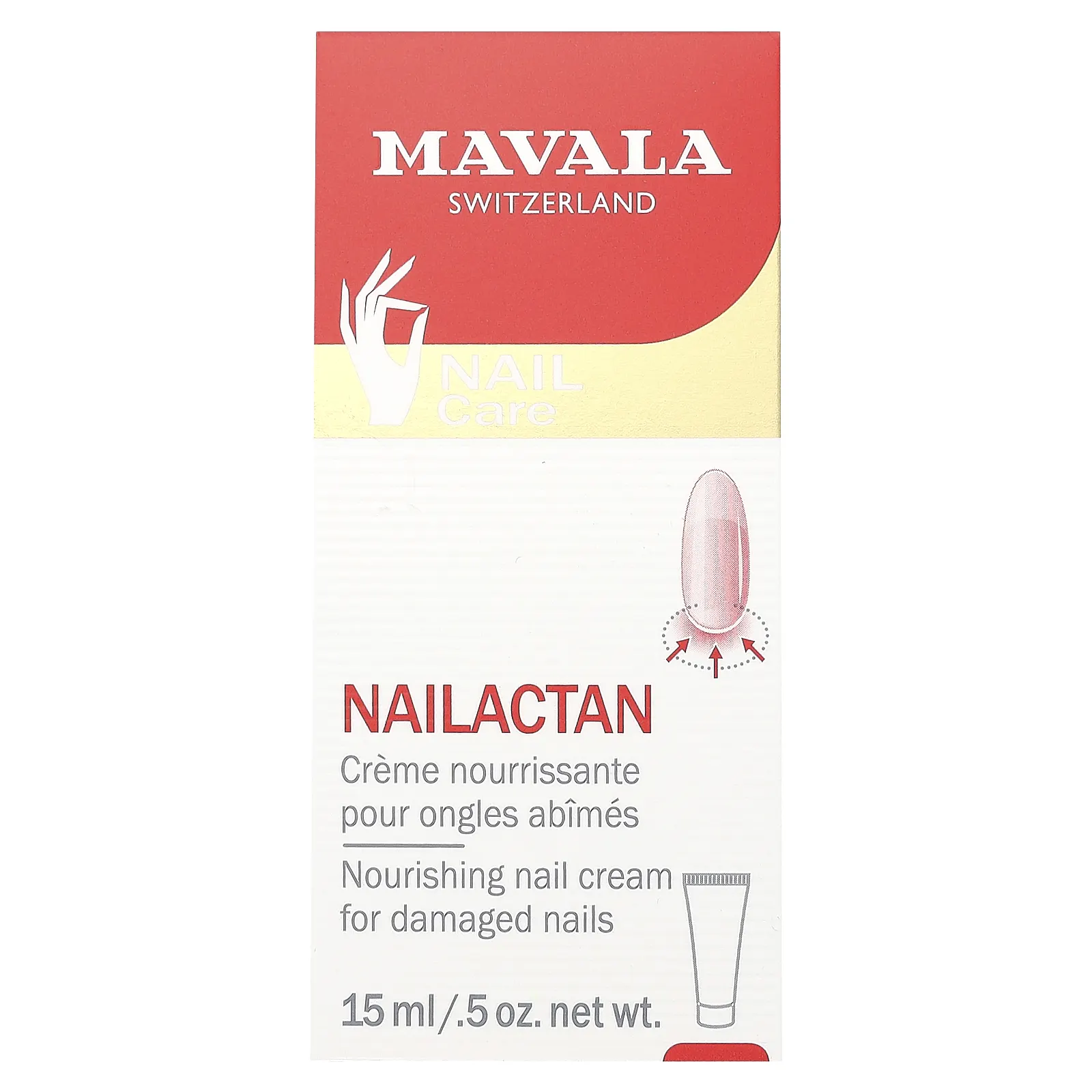 Mavala, Nailactan, питательный крем для ногтей (в удобном тюбике), 15 мл (0,5 унции)