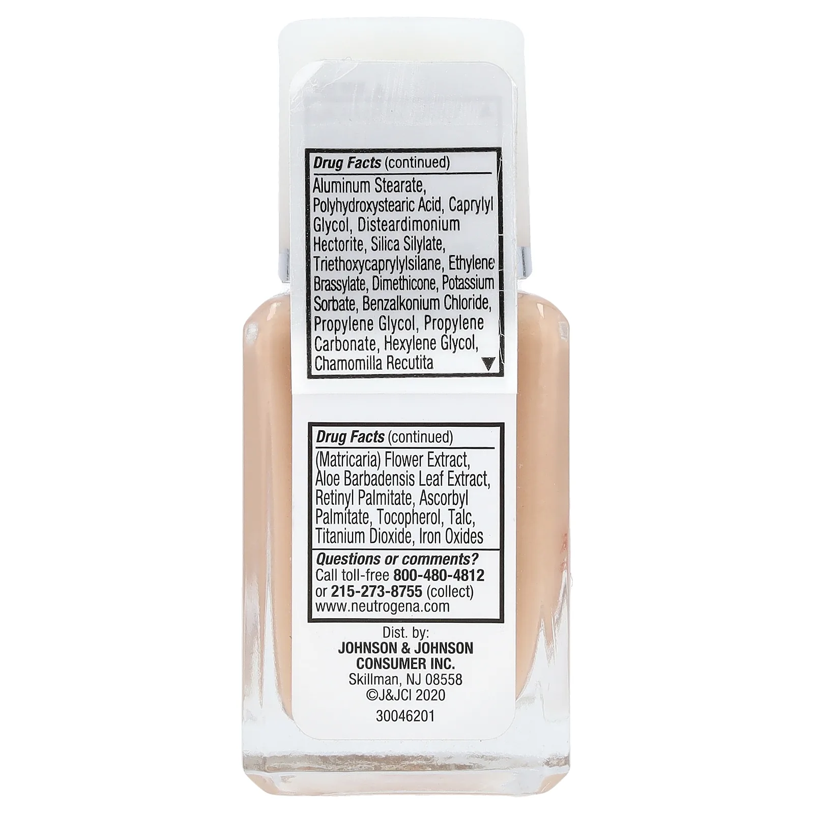 Neutrogena, Очищение кожи, безмасляный макияж, нюдовый 40, 30 мл (1 жидк. Унция)