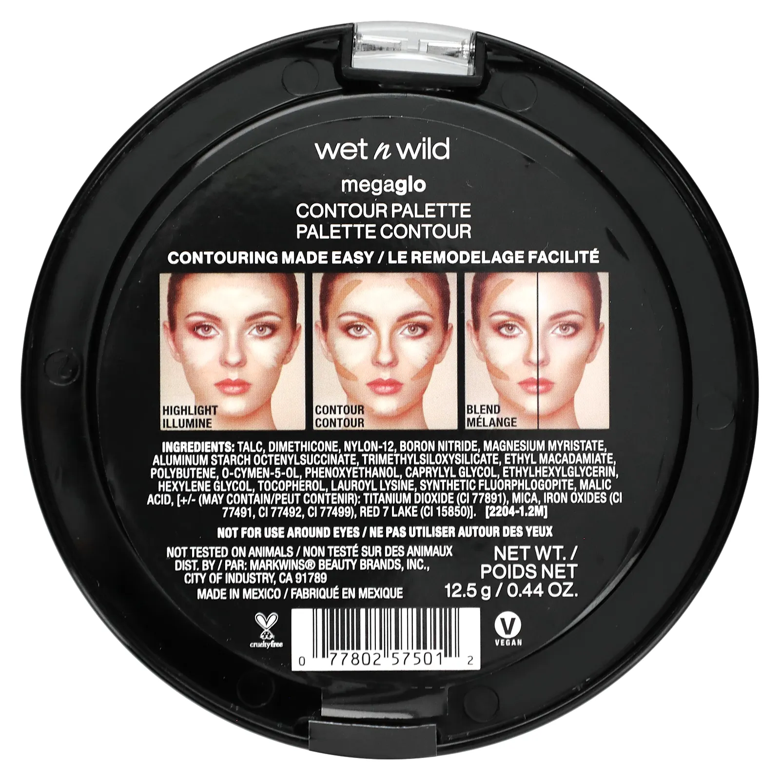 wet n wild, MegaGlo, контурная палитра, 750A карамельный ирис, 12,5 г (0,44 унции)