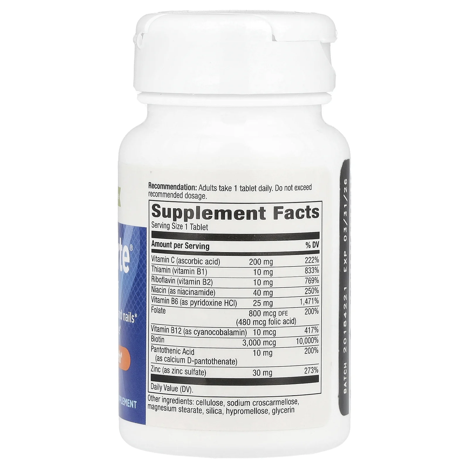 Nature's Way, Biotin Forte, биотин с цинком, 3 мг, 60 таблеток