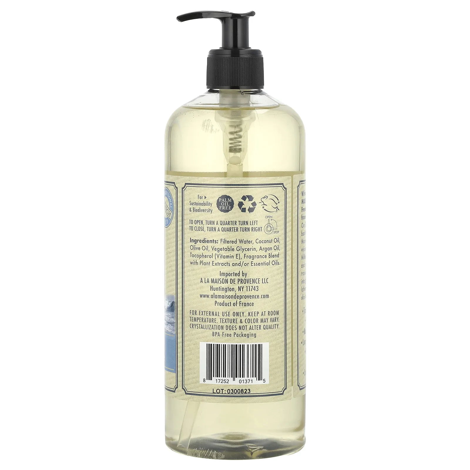 A La Maison de Provence, Гель для душа, свежая морская соль, 750 мл (25,36 жидк. Унции)