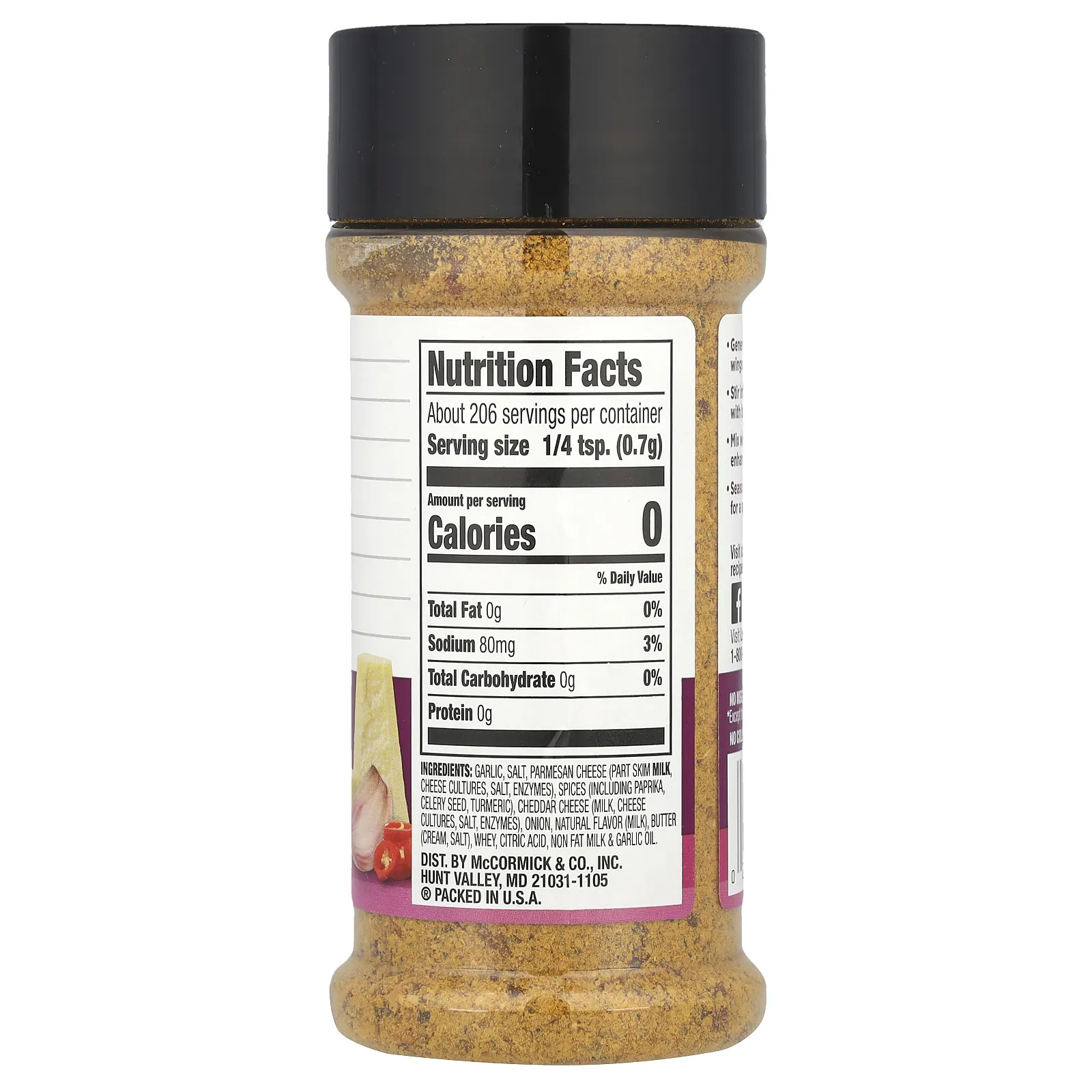 Lawry's, Приправа, острый чеснок и пармезан, 144 г (5,11 унции)