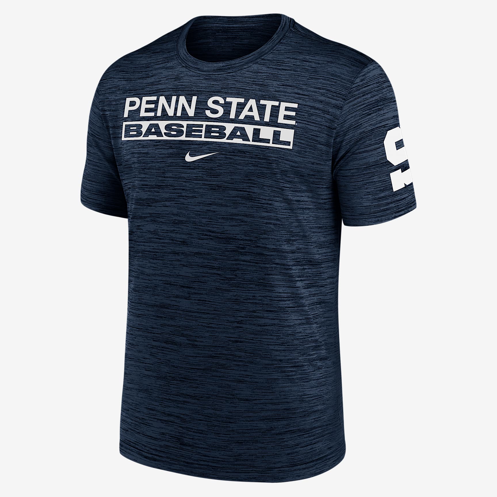 Penn State Nittany Lions Velocity Baseball Wordmark Stack Men's Nike Dri-FIT College T-Shirt