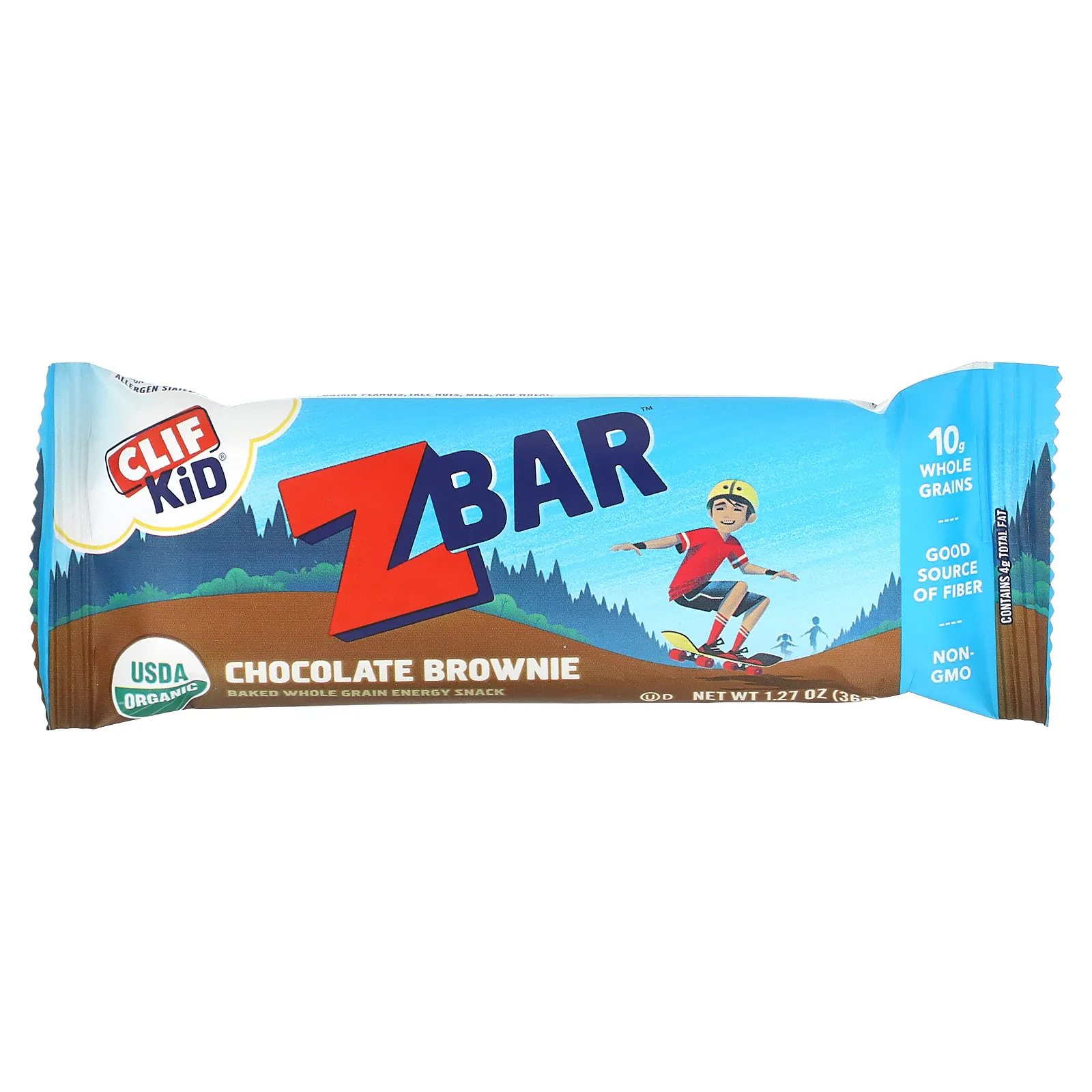 Clif Bar, Clif Kid, Z Bar, органические батончики, со вкусом шоколадного брауни, 18 батончиков, 36 г (1,27 унции) каждый