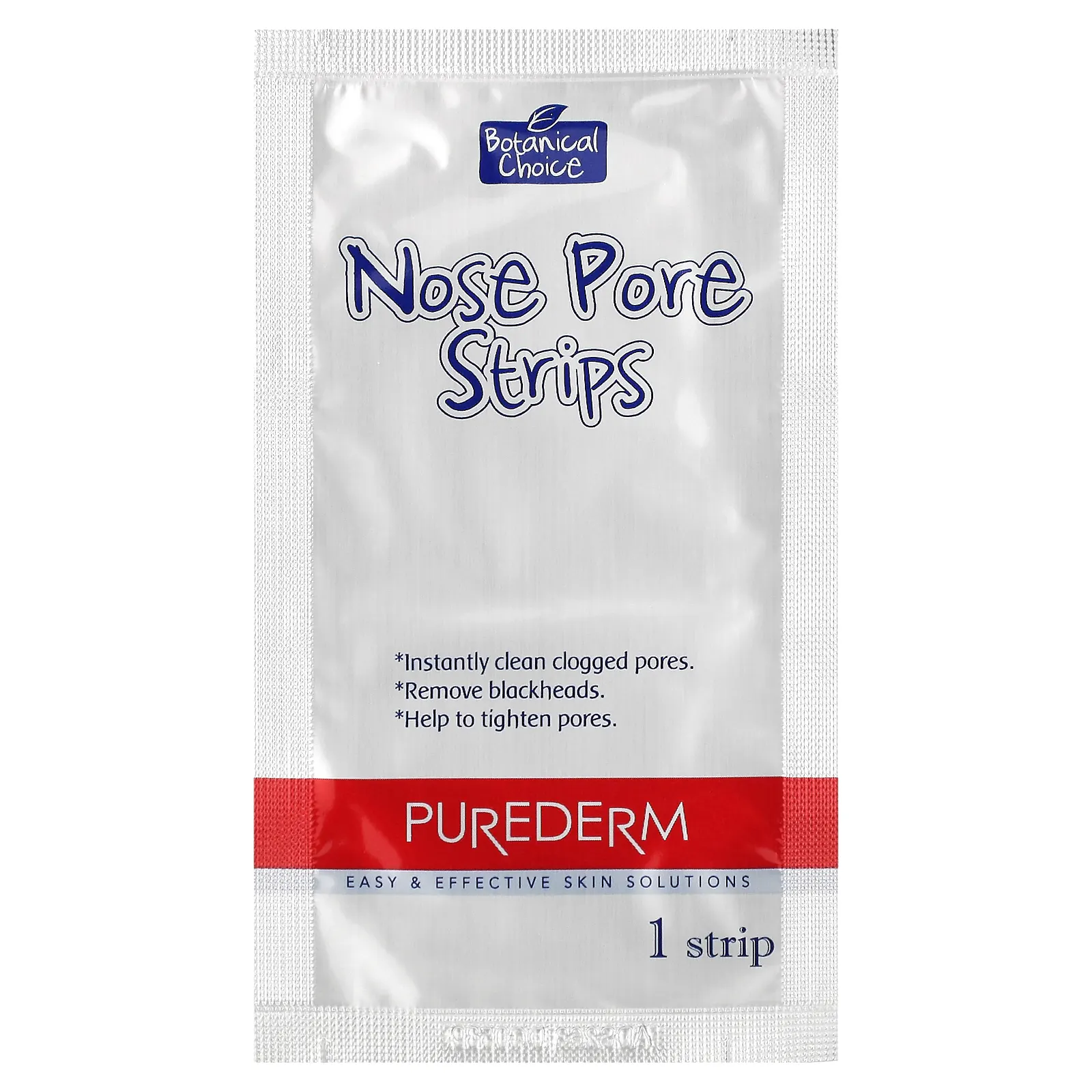 Purederm, Полоски для пор в носу, древесный уголь`` 6 полосок