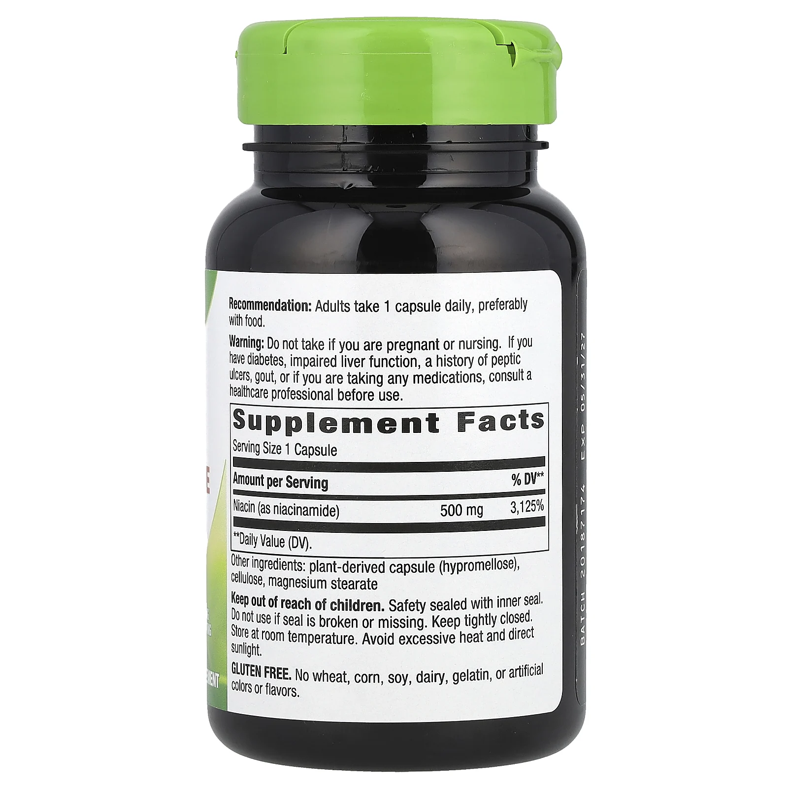 Nature's Way, Никотинамид, 500 мг, 100 капсул