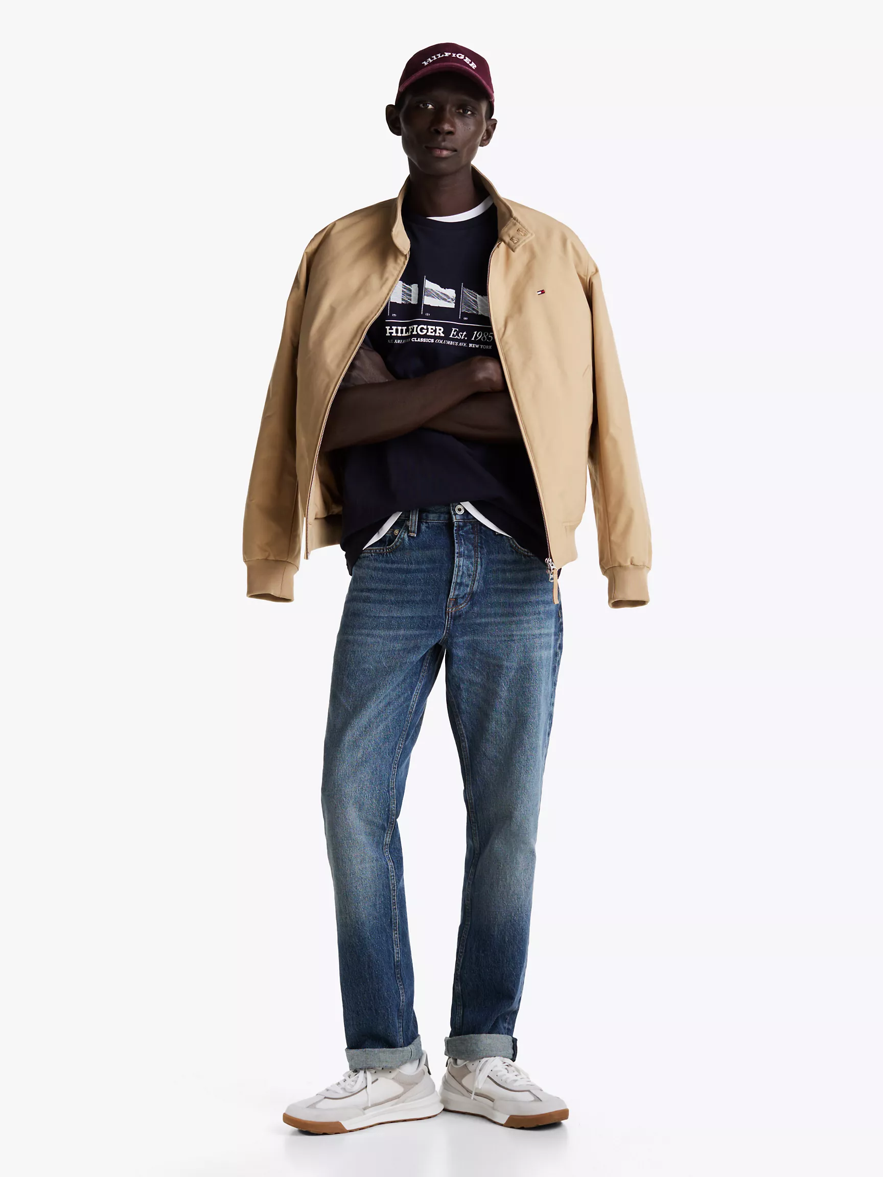 Мужская футболка Tommy Hilfiger, Футболка с вышитыми флагами Hilfiger