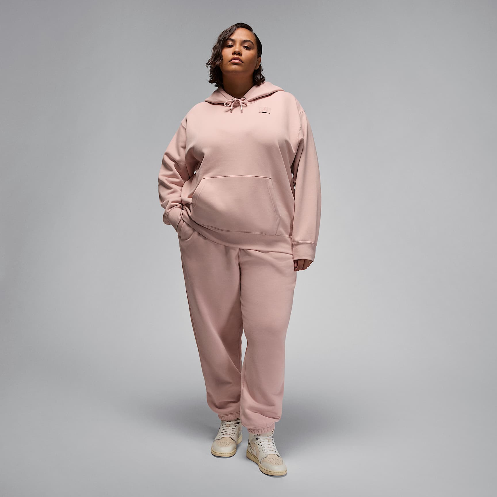 Jordan Flight Fleece Women's Satin-Lined Pullover Hoodie (Plus Size)